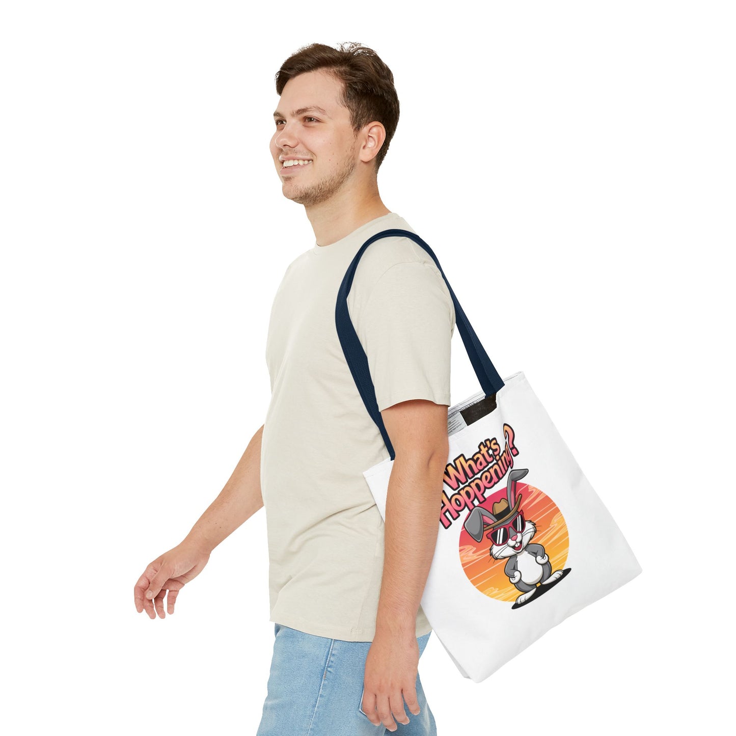 Bunny Tote Bag - 'What's Hoppening'