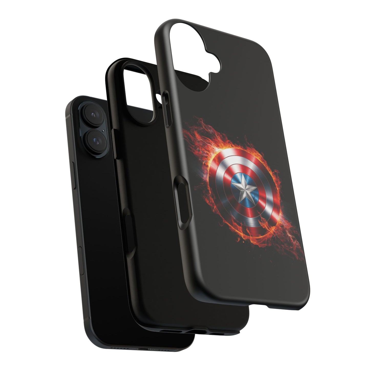 iPhone Case - Captain America Shield in Flames