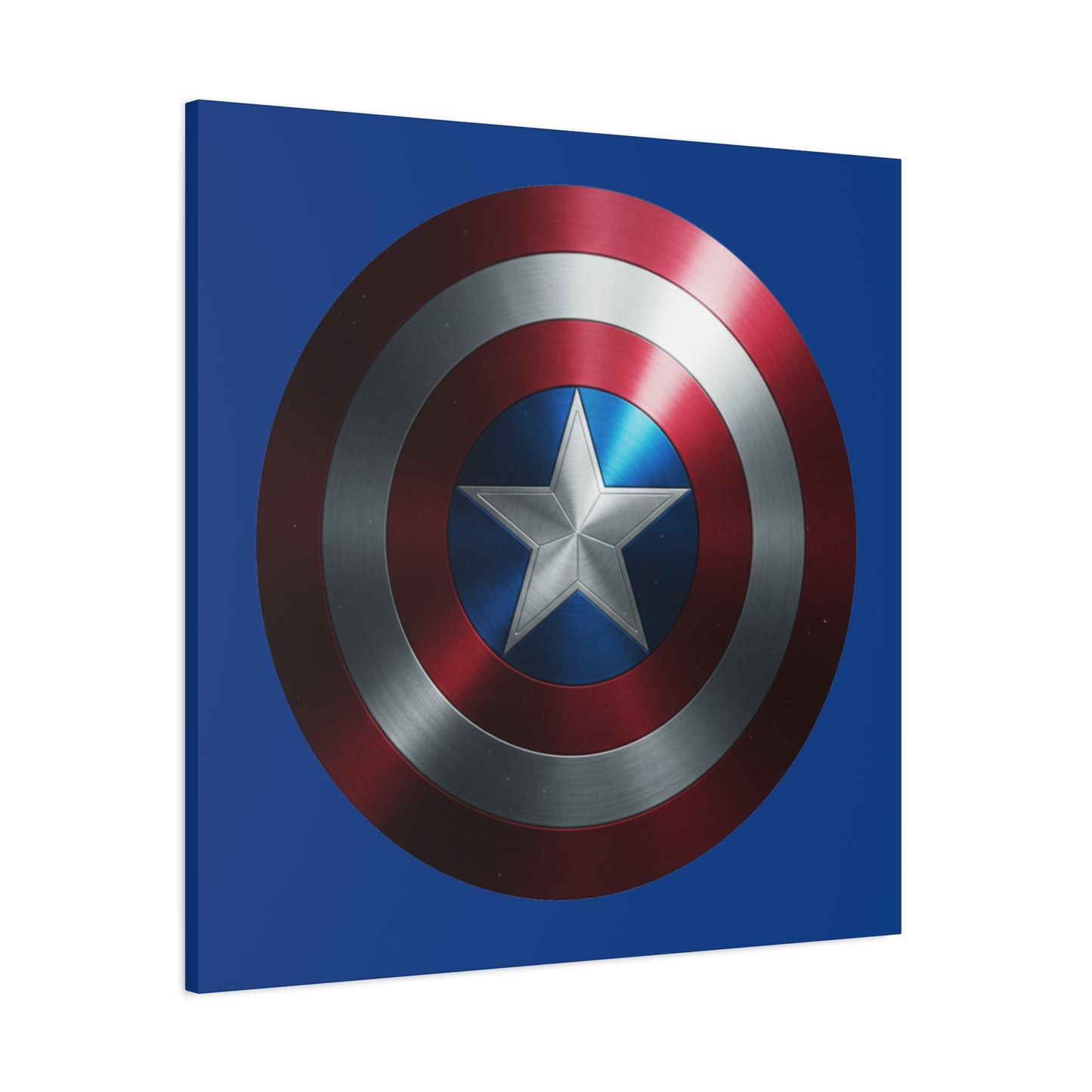 Superhero Shield Canvas Art - Stretched Matte Decor for Fans