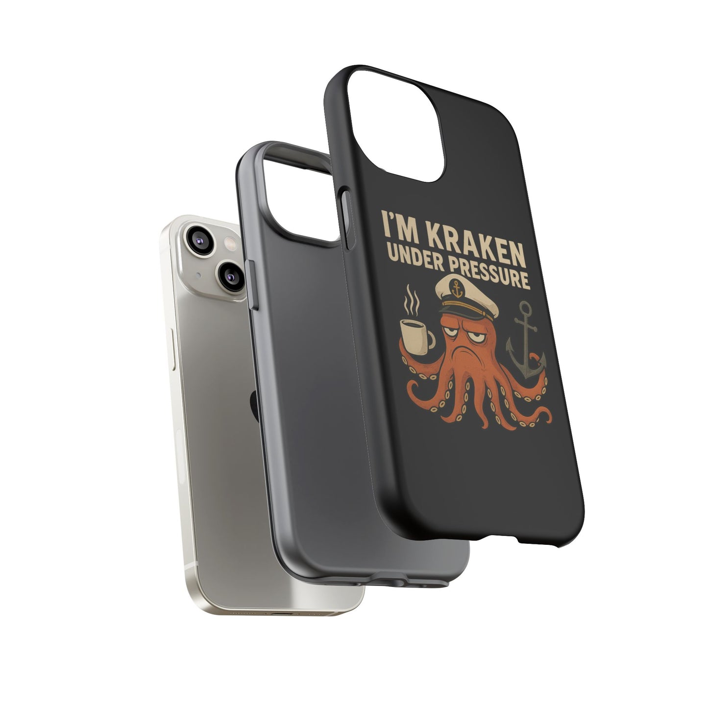 iPhone Case Stressed Octopus 'I'm Kraken Under Pressure' Nautical Phone Case Beach iPhone Case Ocean Themed Case