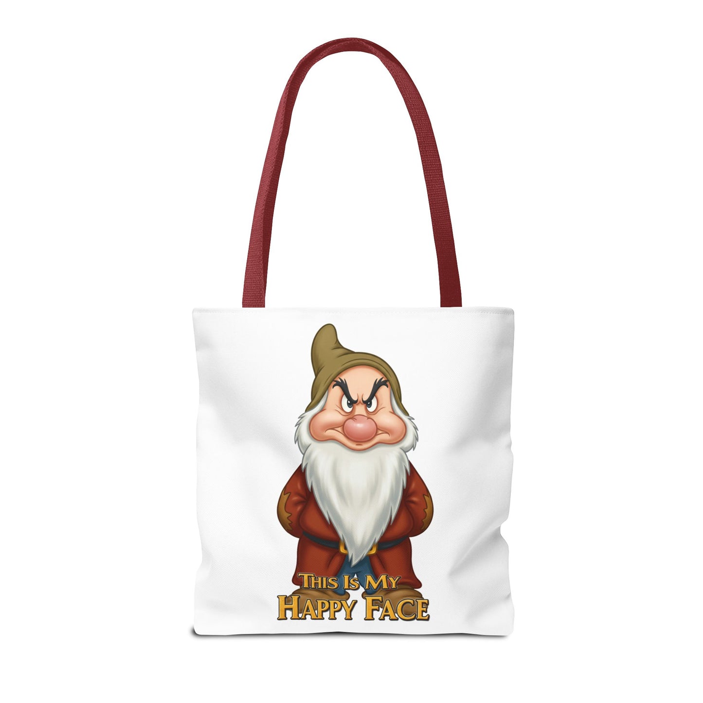 Grumpy Dwarf Tote Bag - "This Is My Happy Face"