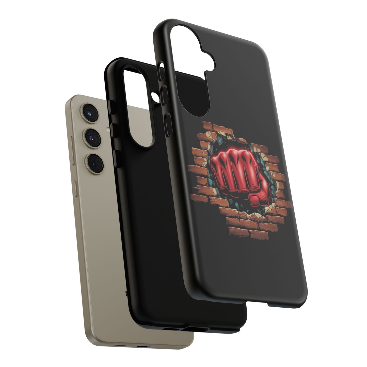 Samsung Galaxy Tough Case - Red Fist Smashing Design
