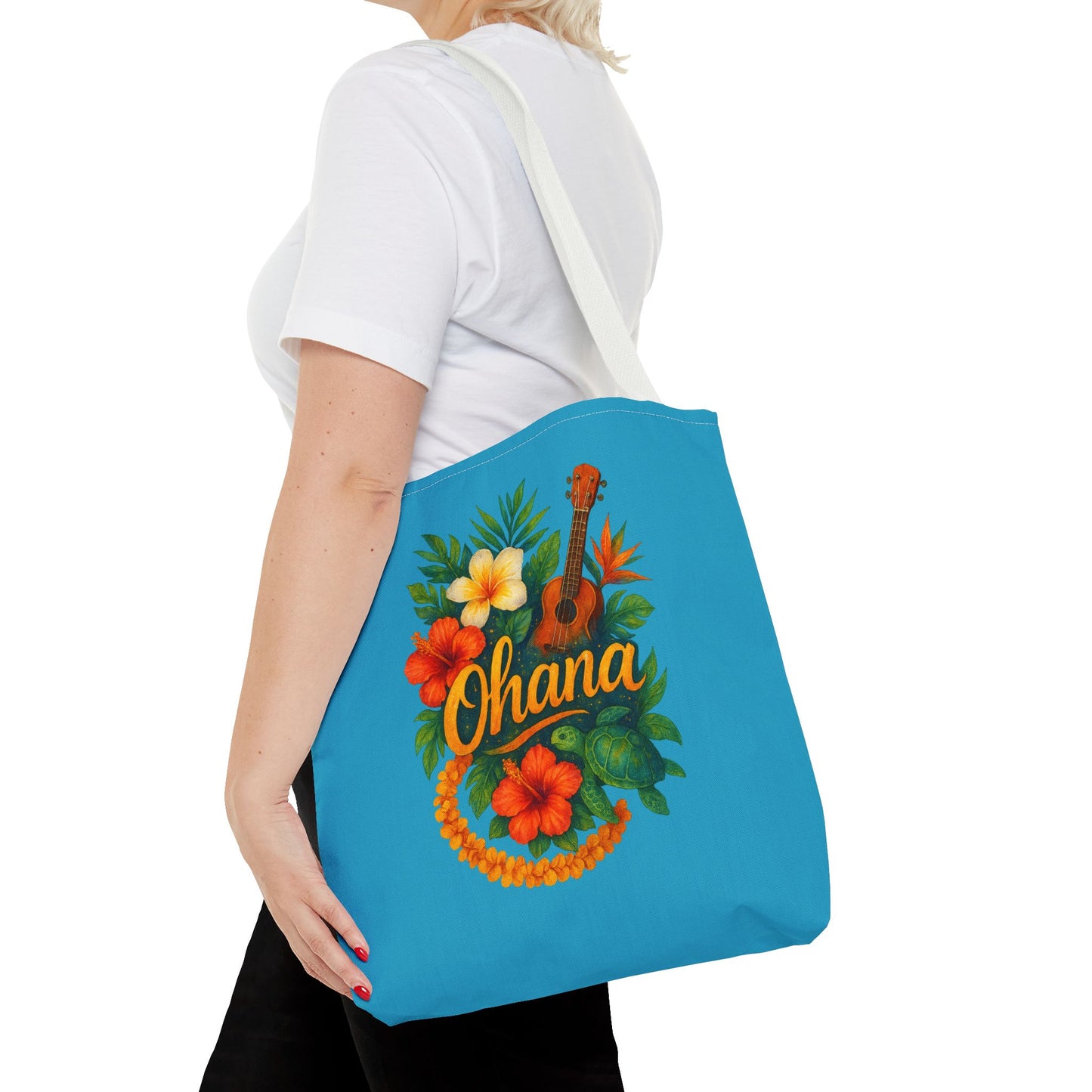 Hawaiian Ohana Tote Bag | Tropical Reusable Beach Bag | Aloha Gift Idea | Island Vibes Bag | Summer Tote | Luau Party Favor | Coastal Bag