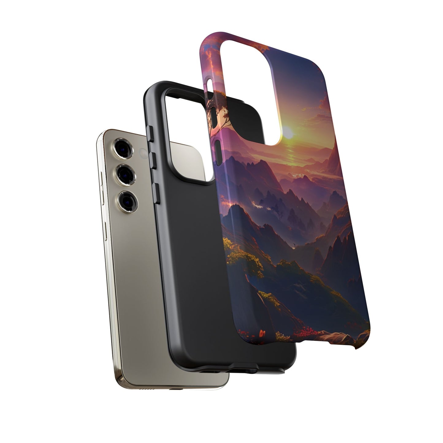 Samsung Tough Case Sunset Landscape Illustration