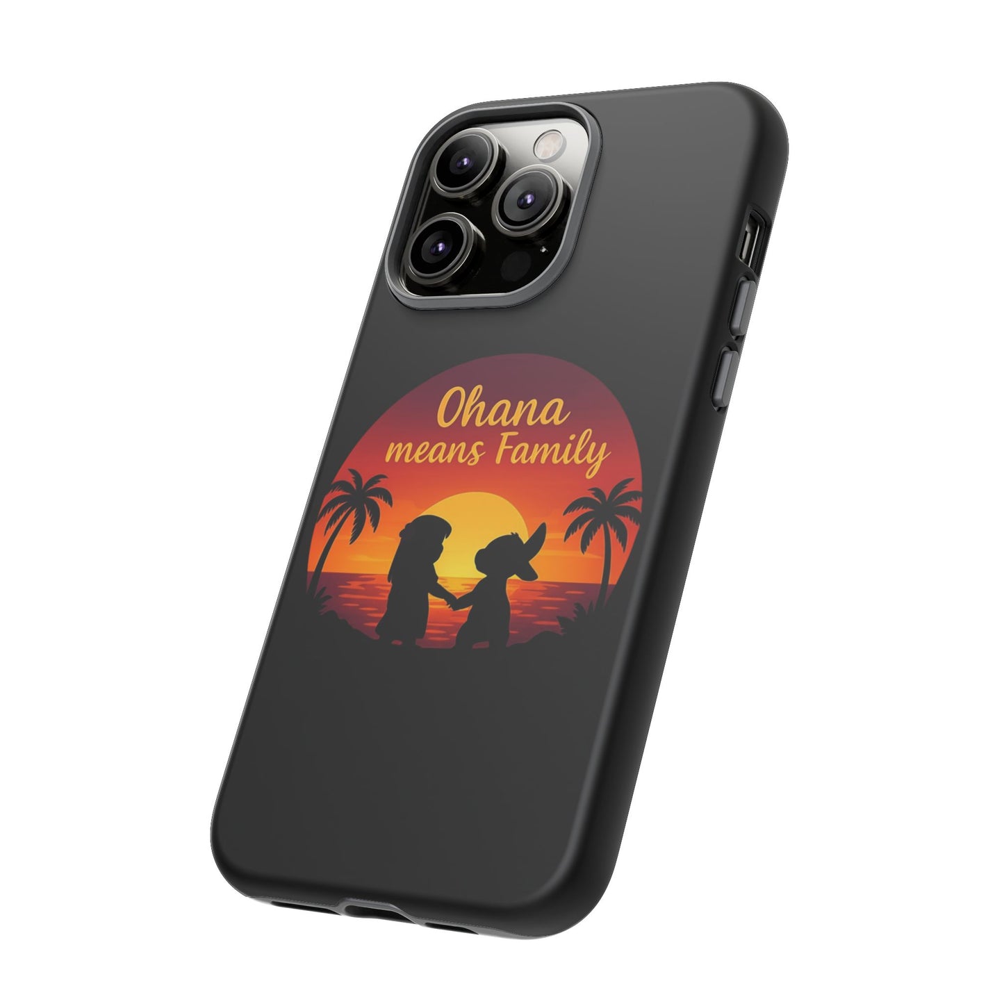 Ohana Means Family iPhone Case ā Lilo and Stitch-Inspired Cover ā Cute Tropical Gift ā Protective iPhone Case