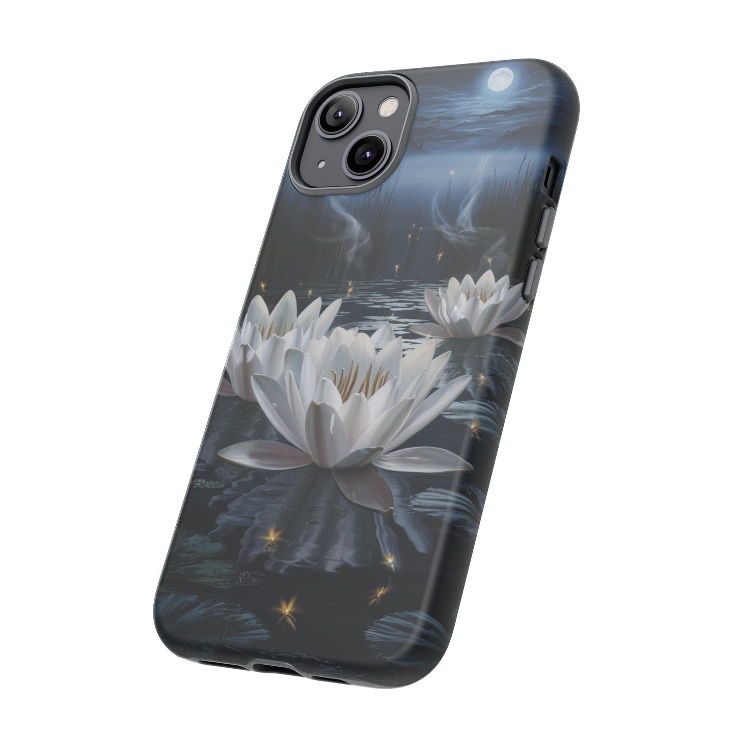 iPhone Case - Water Lilies Moonlight Design
