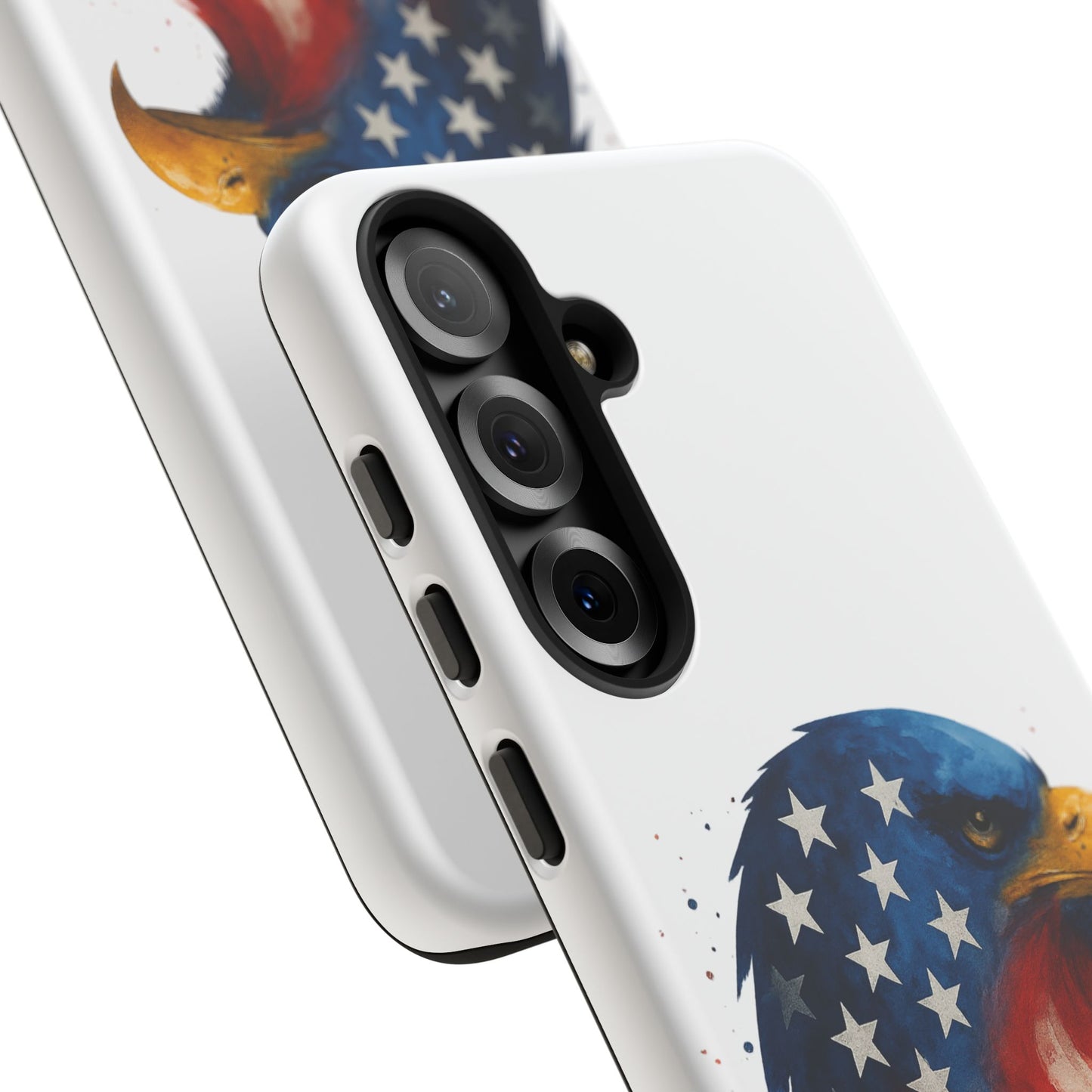Patriotic Eagle Samsung Case - USA Flag Rugged Tough Cover, Dual-Layer Protection, Veteran and 4th of July Gift Galaxy Series