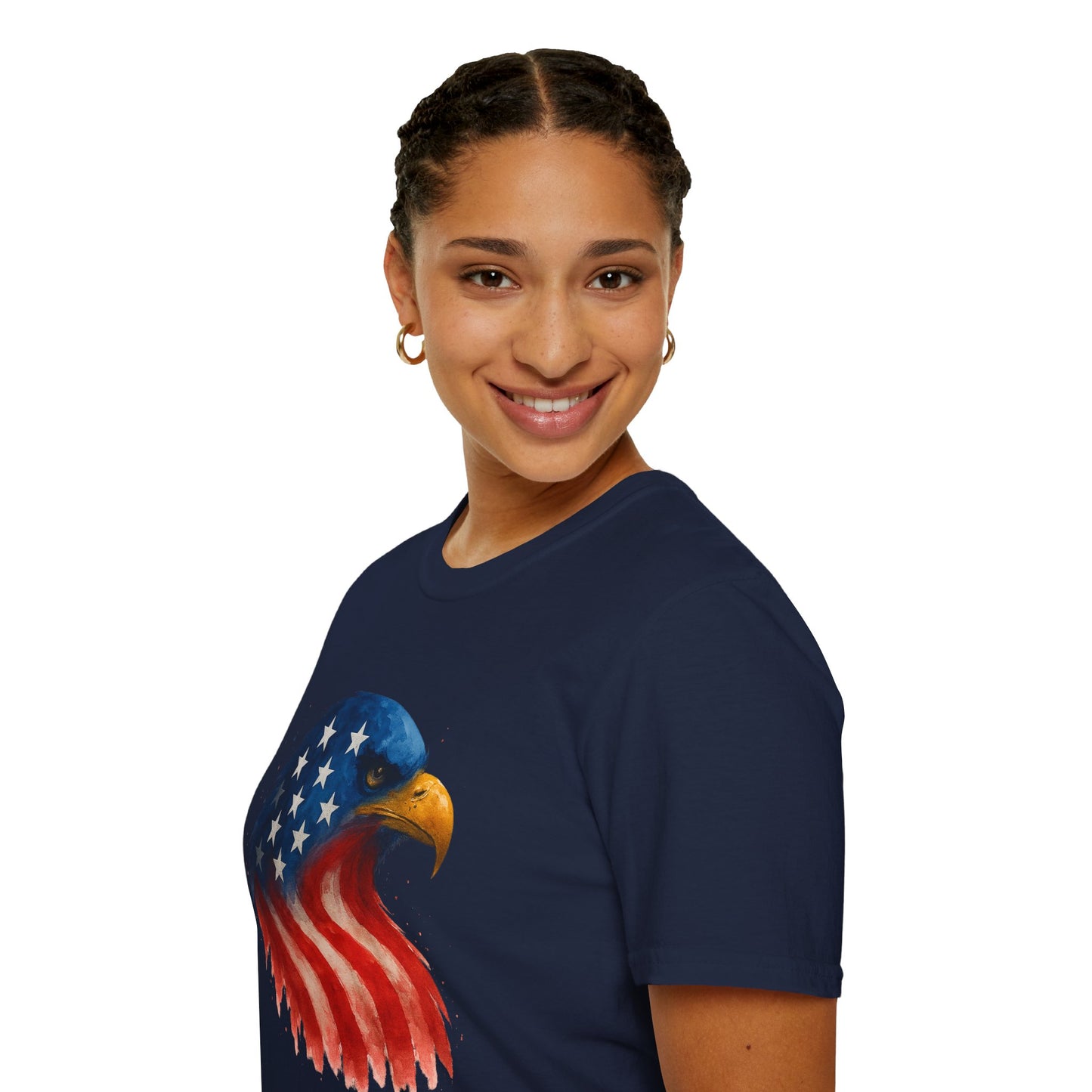 American Flag Eagle Shirt - 4th of July Patriotic Tee - USA Freedom T-Shirt - Independence Day Shirt - Bald Eagle Graphic Tee