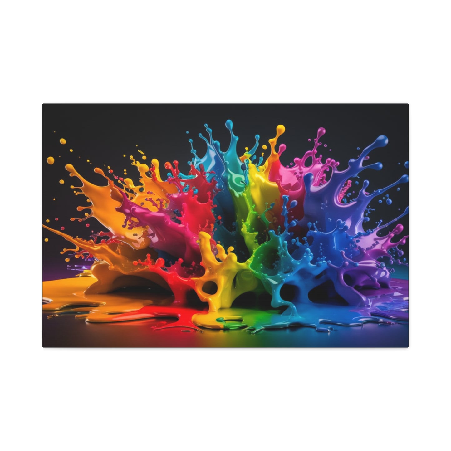 Chromatic Burst - Vibrant Abstract Canvas Art