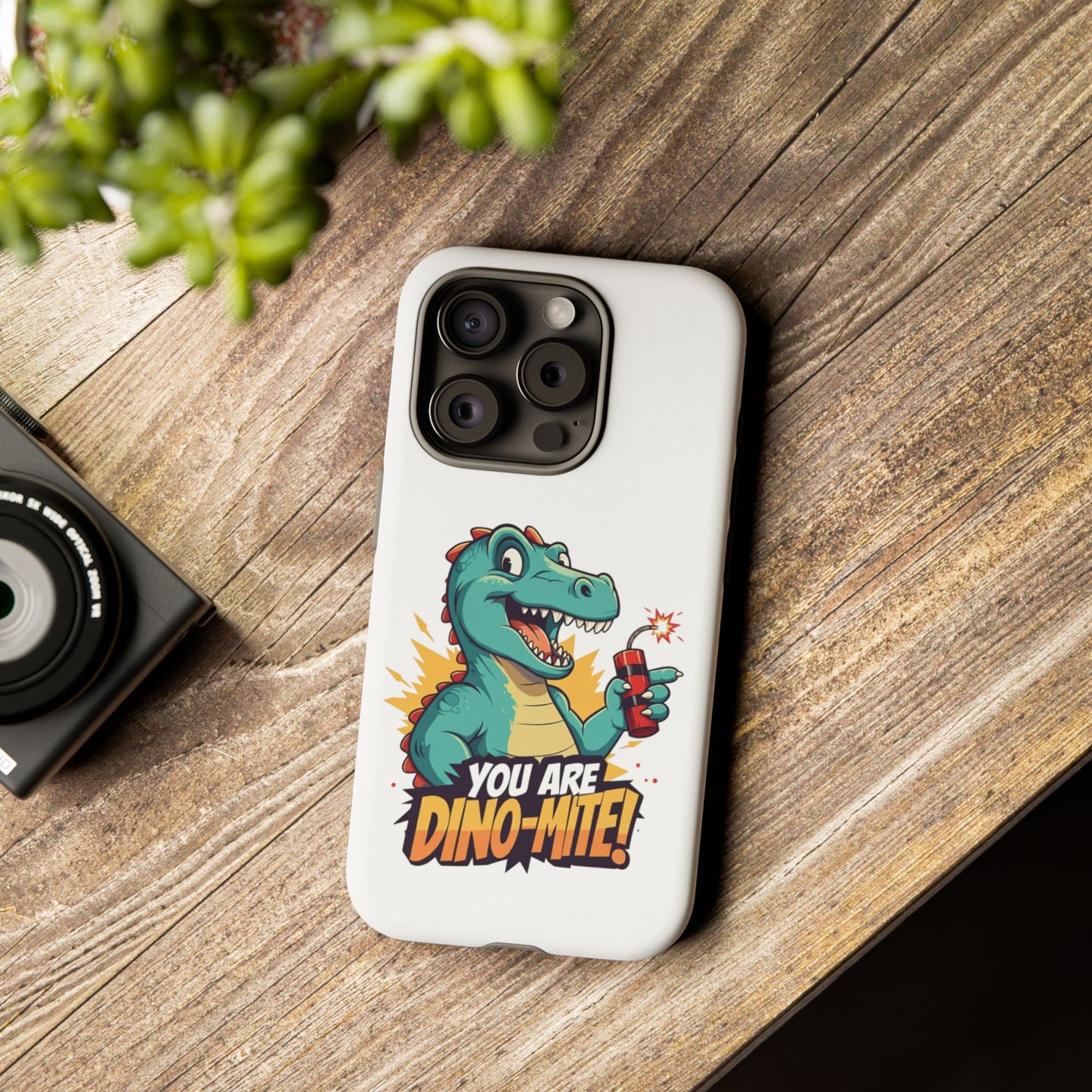 iPhone Case - Dino-Mite Pun Design