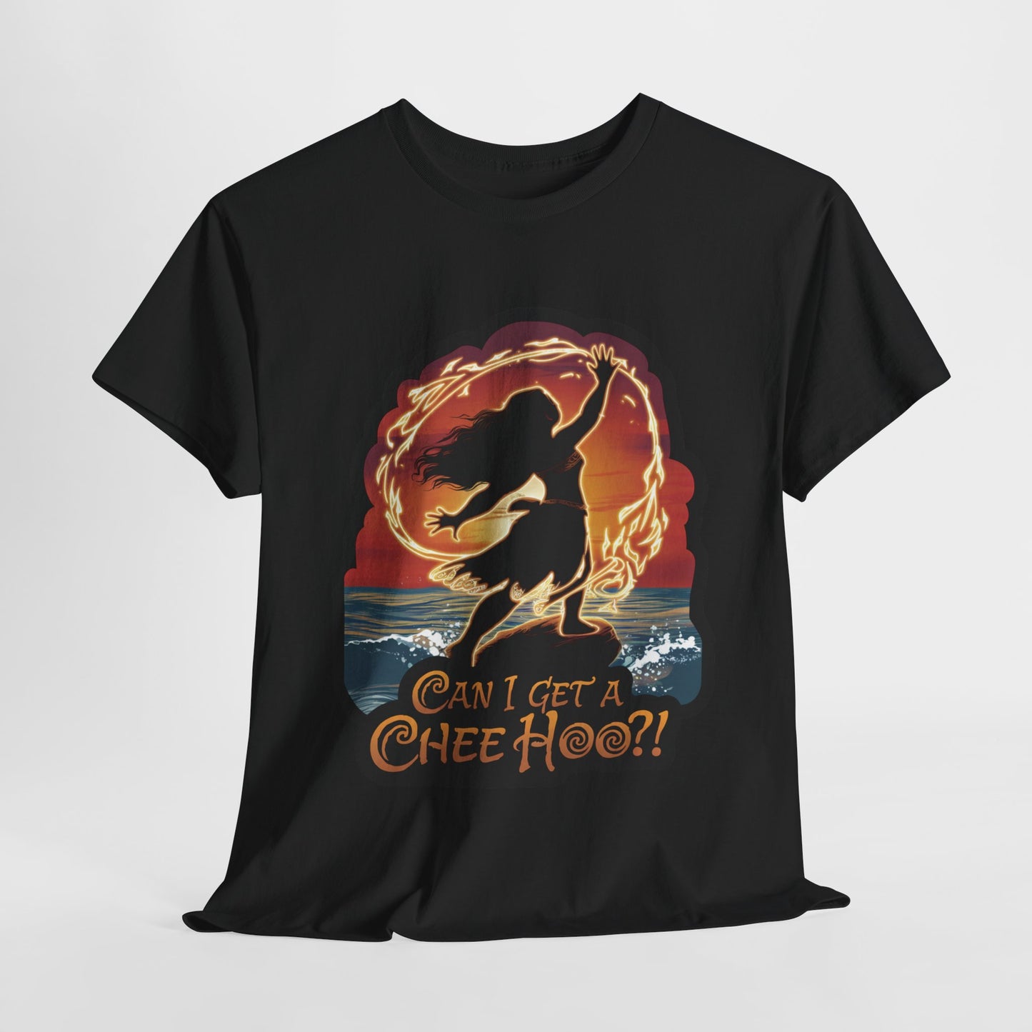 Can I Get a Chee Hoo Shirt – Hawaiian Island Vibes Tee – Hula Dancer Sunset Graphic T-Shirt – Polynesian Luau Party Unisex Top