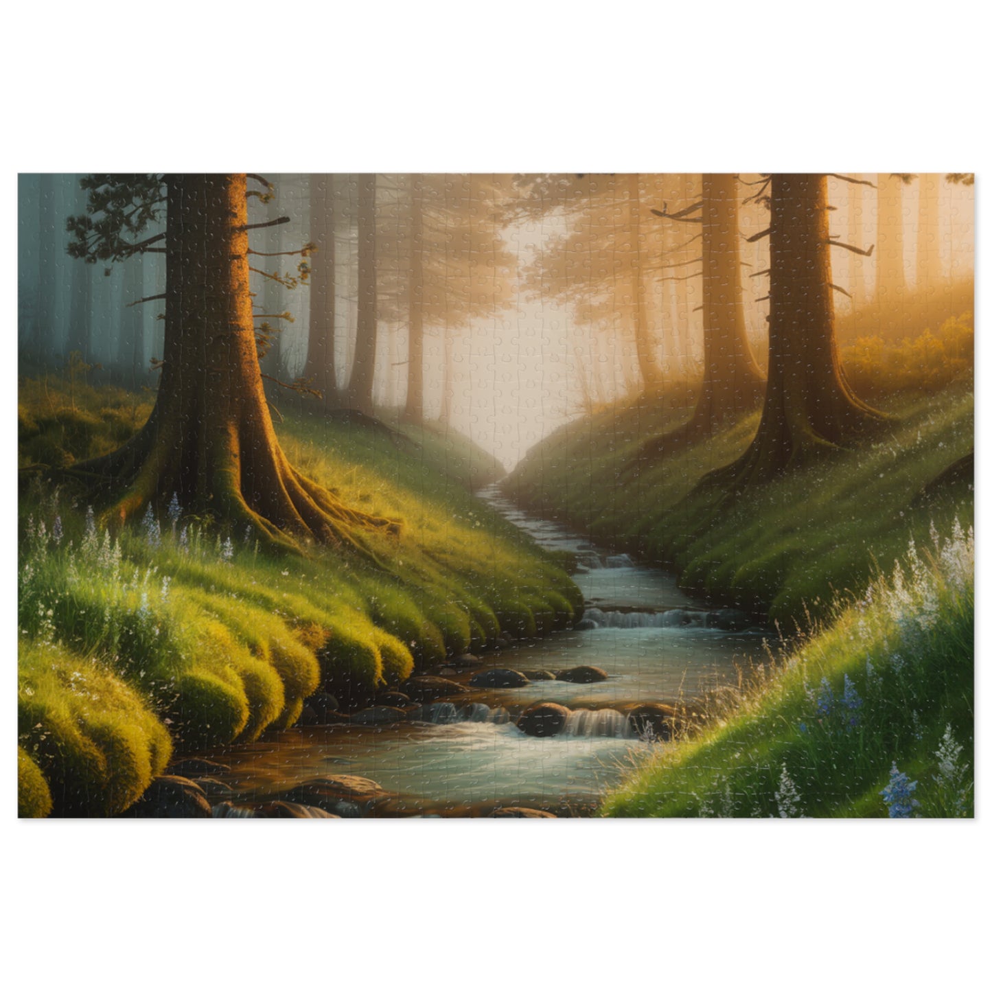 Serene Forest Jigsaw Puzzle with Collector's Tin - Ideal Gift for Nature Lovers