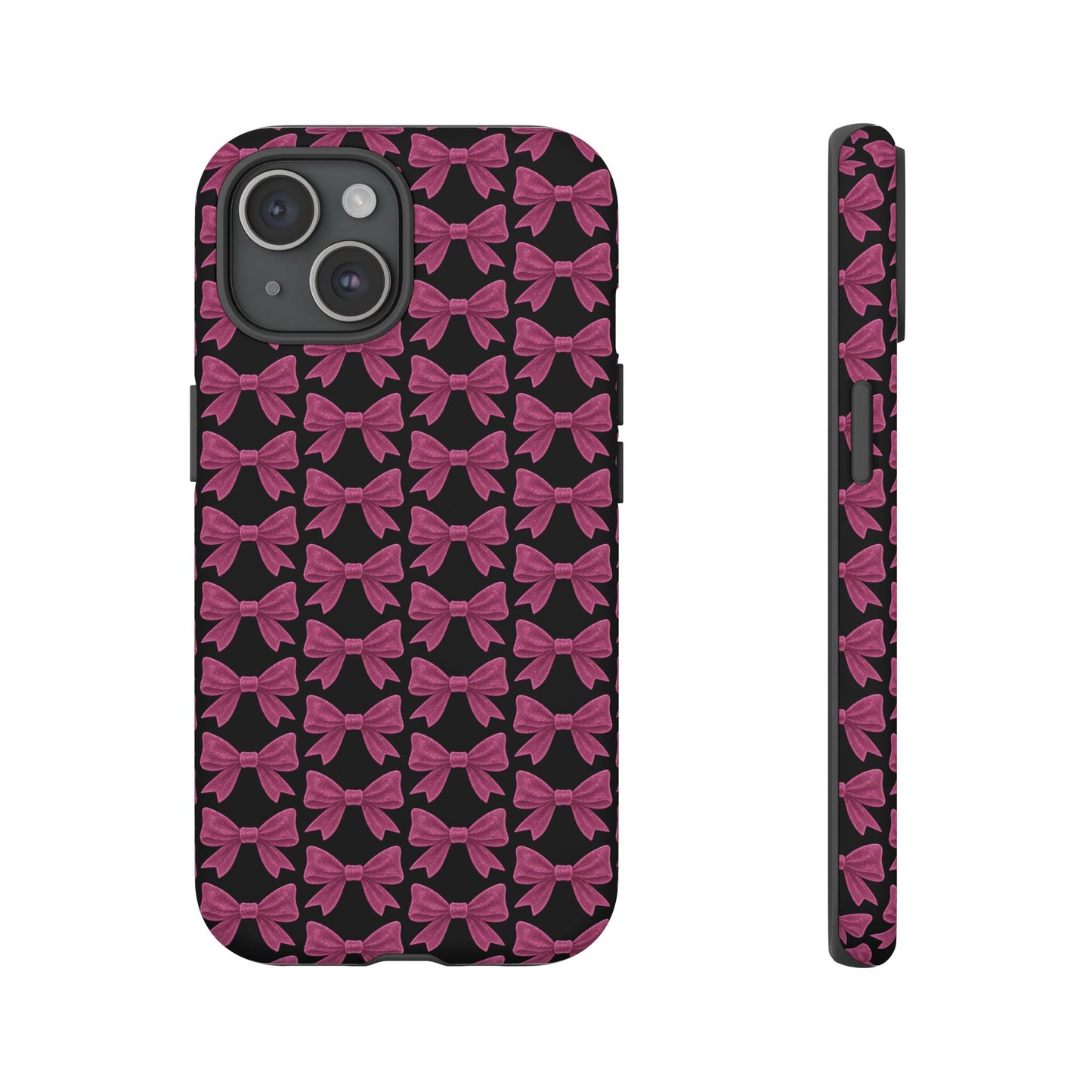 Pink Bow iPhone Case Coquette Aesthetic Phone Cover Glossy Y2K Girly Case Soft Girl Tech Accessory Cute iPhone Gift for Her