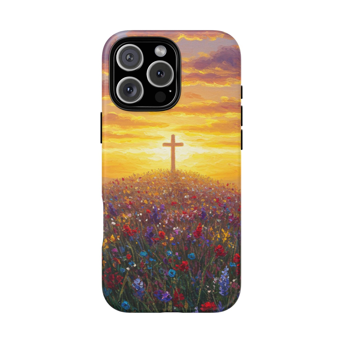 iPhone Case: Monet Style Cross Phone Case Christian Case Inspirational iPhone Case Spiritual Phone Case