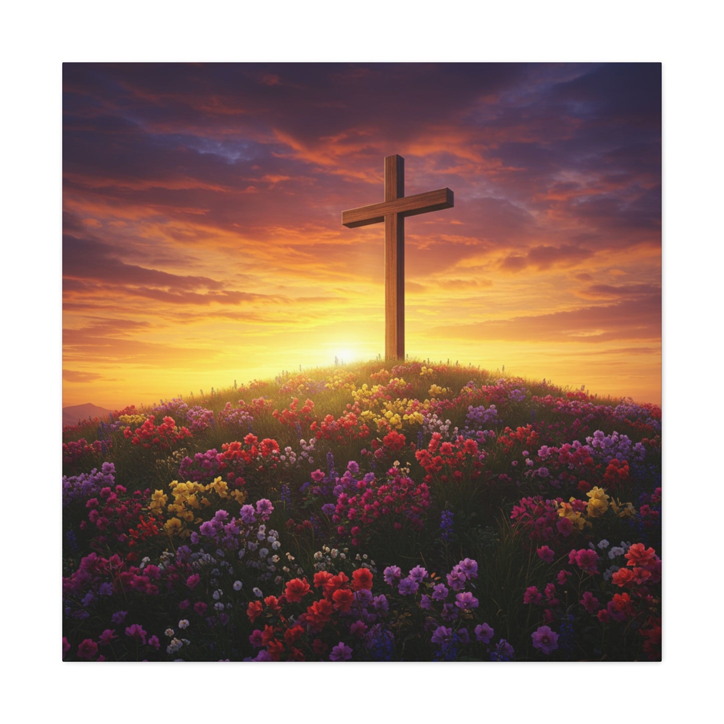 Canvas Cross Art Christian Canvas Cross Decor Religious Art Spiritual Painting Unique Decor Gift for Christian