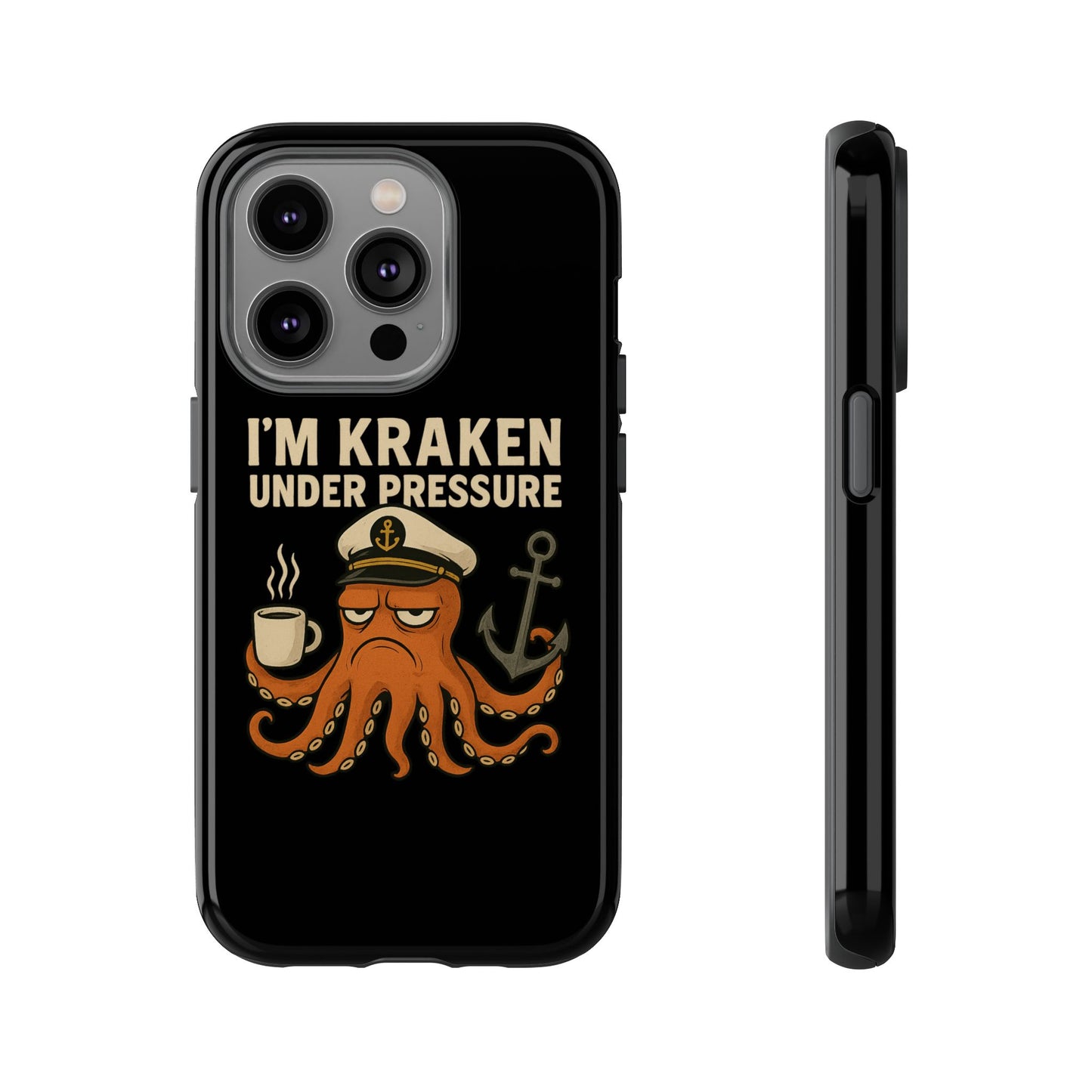 iPhone Case Stressed Octopus 'I'm Kraken Under Pressure' Nautical Phone Case Beach iPhone Case Ocean Themed Case