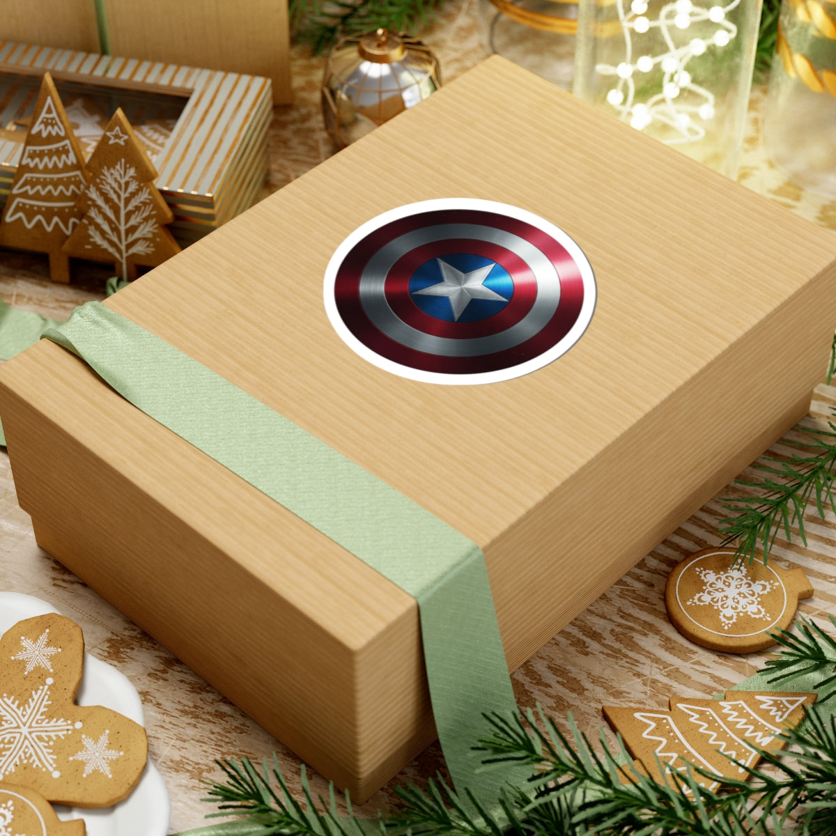 Captain America Shield Kiss-Cut Stickers - Perfect for Fans and Collectors