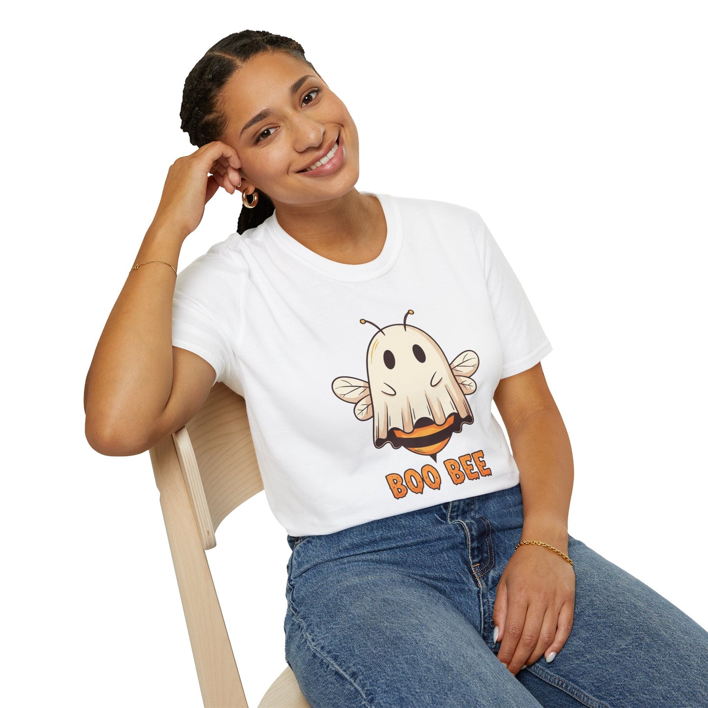 Funny Boo Bee Halloween Shirt – Cute Ghost Bee Costume Tee, Spooky Season Pun Shirt, Bee Lover Gift, Fall T-Shirt, Unisex Sizes