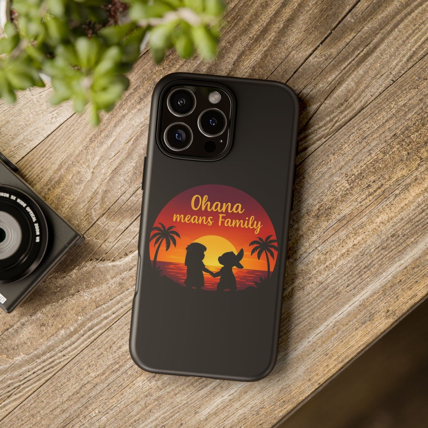 Ohana Means Family iPhone Case ā Lilo and Stitch-Inspired Cover ā Cute Tropical Gift ā Protective iPhone Case