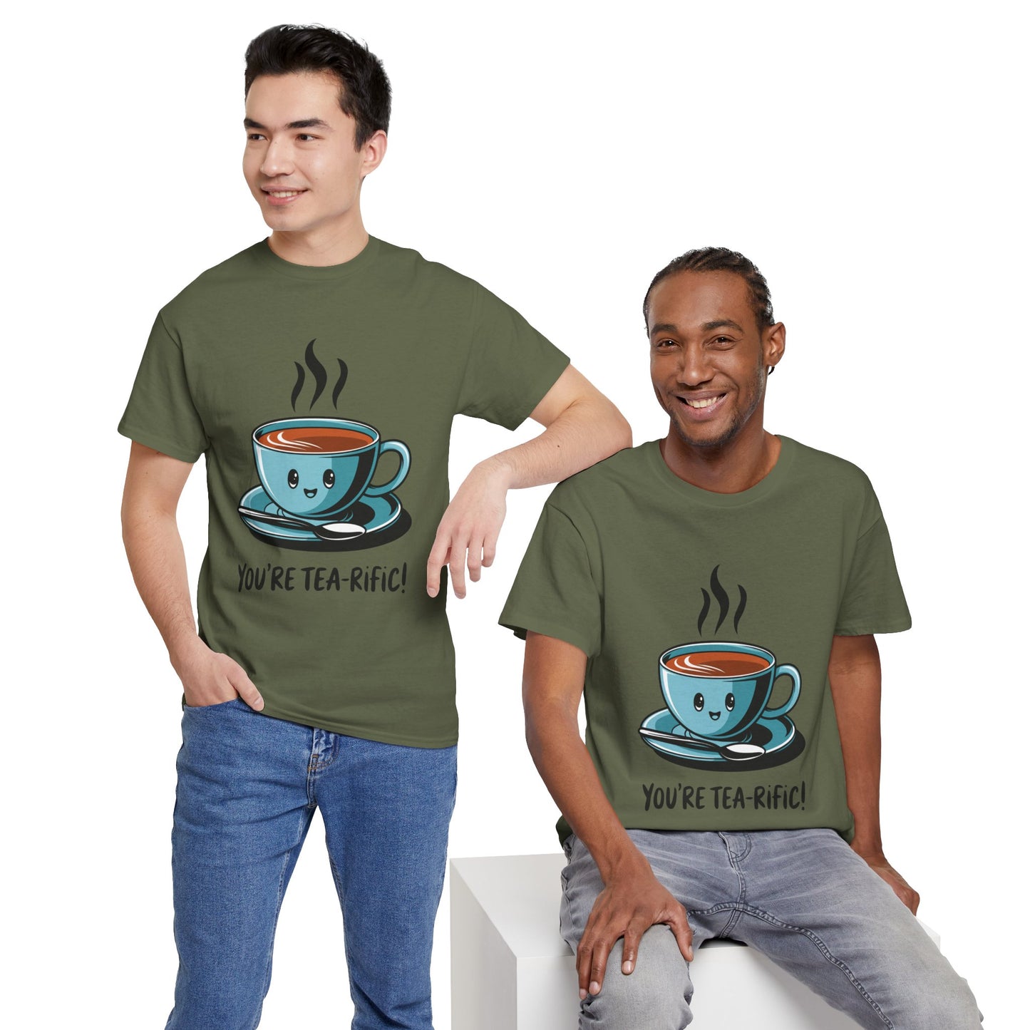 You’re Tea-Rific! Cute Tea Pun T-Shirt for Tea Lovers - Funny Gift, Kawaii Cup Graphic Tee - Unisex Soft Cotton Shirt