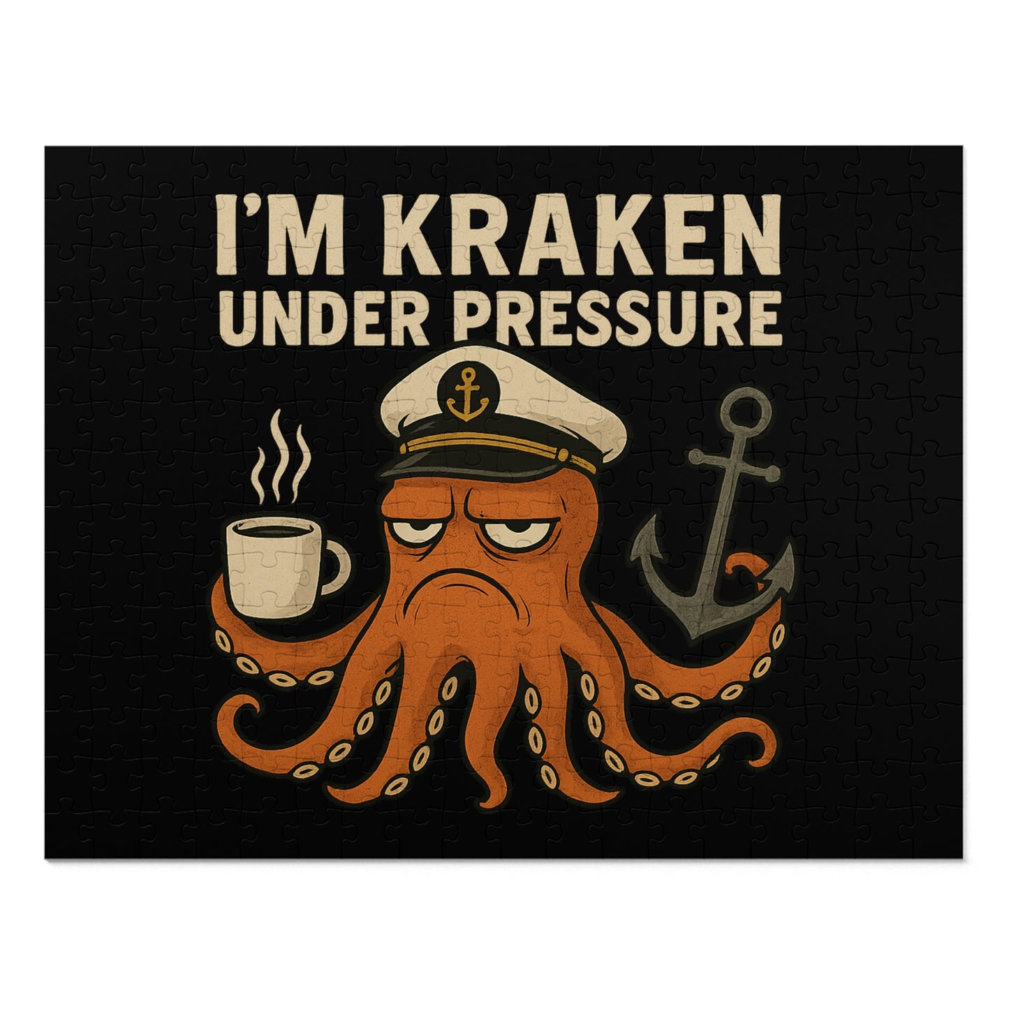 Jigsaw Puzzle - Stressed Octopus - I'm Kraken Under Pressure Nautical Puzzle Octopus Game Ocean Themed Jigsaw