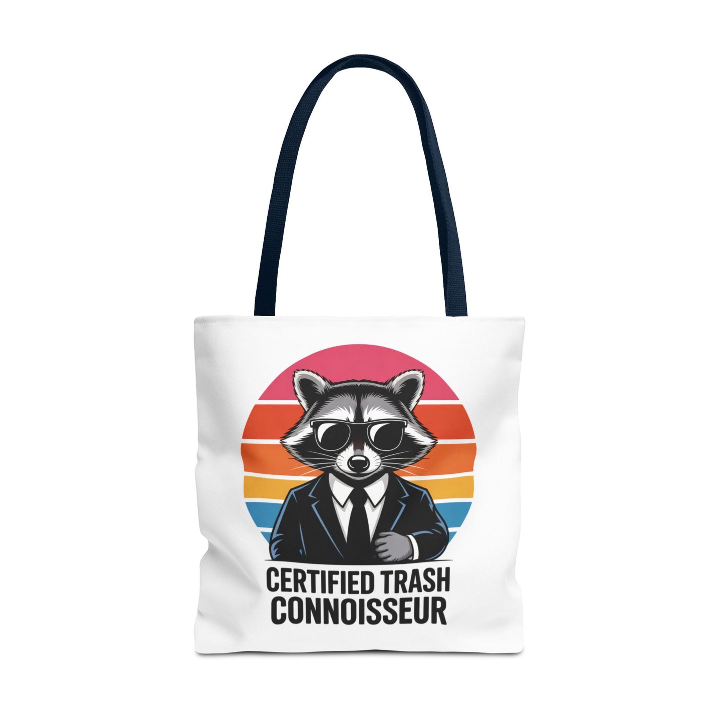 Certified Trash Connoisseur Raccoon Tote Bag Fun and Quirky Everyday Carry Trash Panda Bag