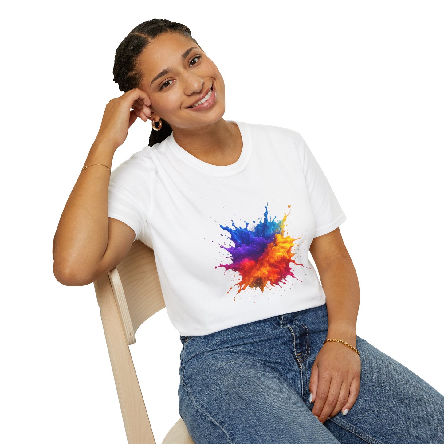 Color Burst Paint Splash Shirt – Vibrant Abstract Art Tee for Creatives & Color Lovers Colorful Apparel