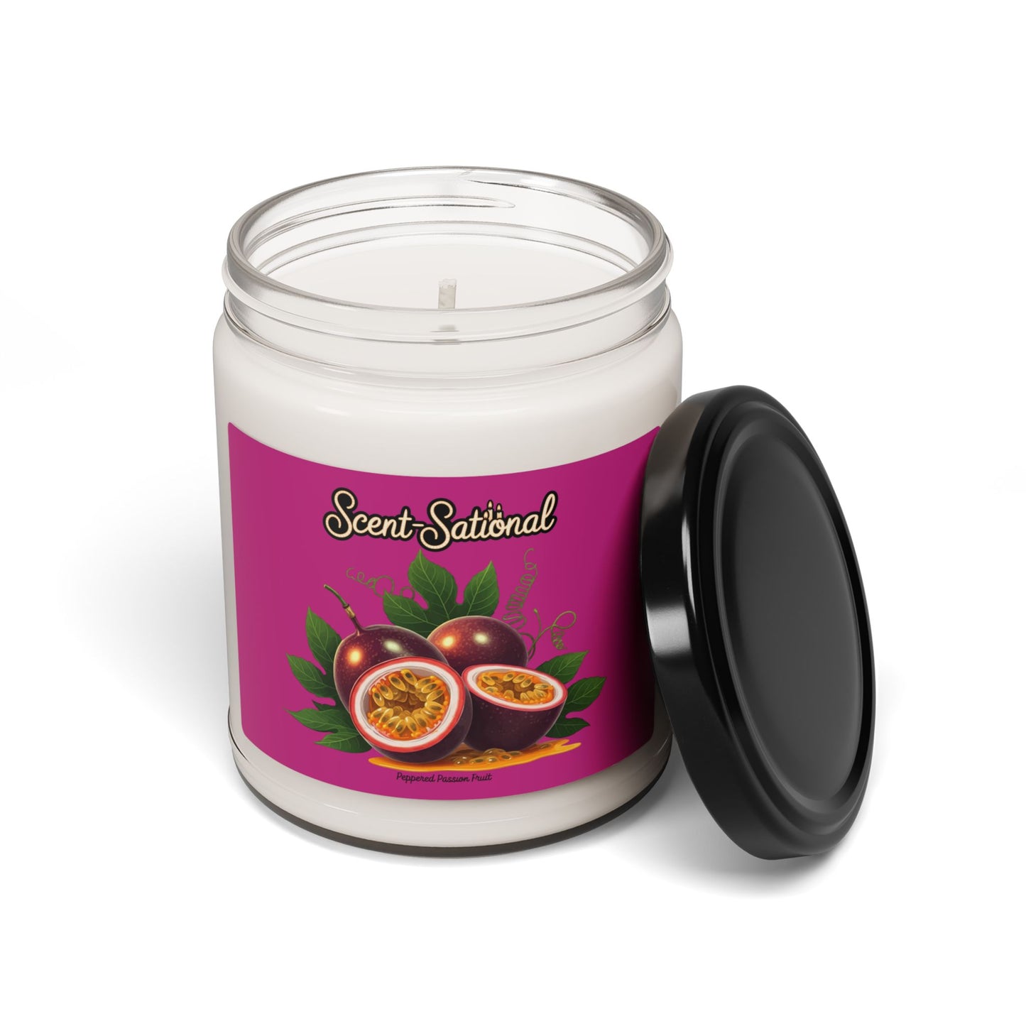 Peppered Passionfruit Candle, Fruity Scented Soy Candle, Tropical Aromatherapy Candle, Long Burn Gift, Luxury Home Decor, Self Care Candle