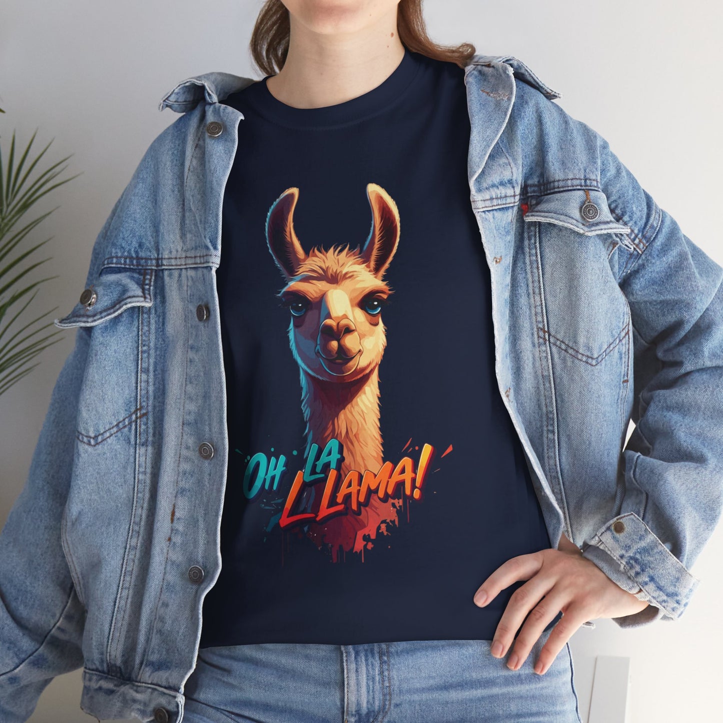 Oh la Llama Graphic Tee | Fun Llama T-Shirt, Cute Animal Lover Shirt, Llama Lover Gift, Quirky Party Tee, Trending Llama Fashion