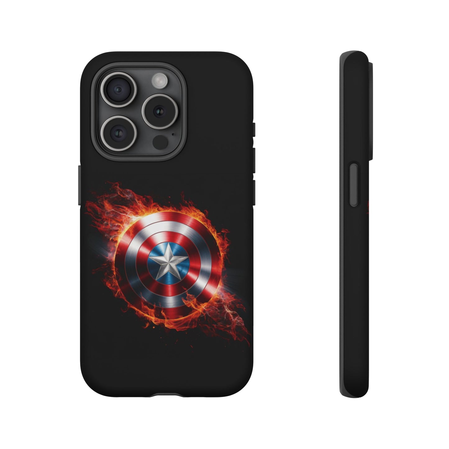 iPhone Case - Captain America Shield in Flames