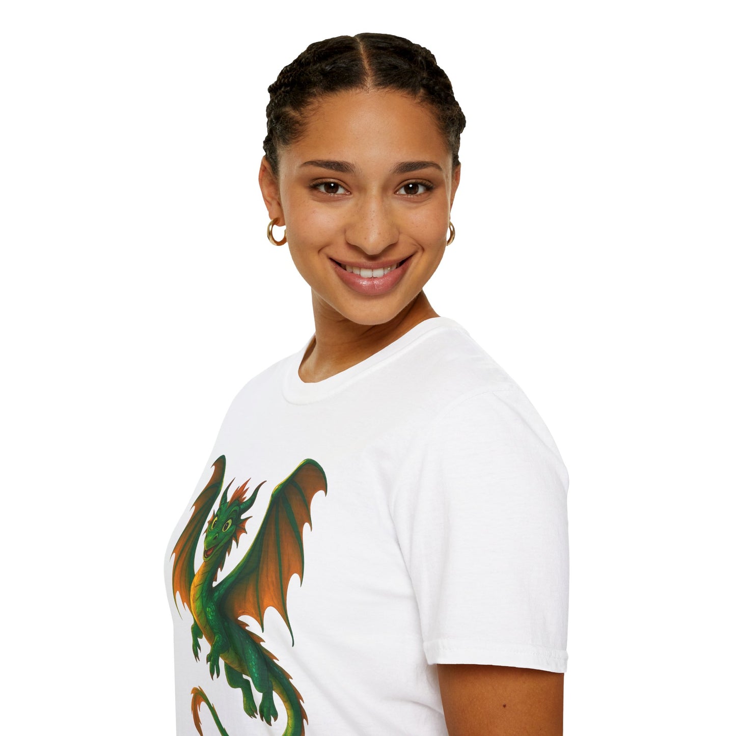 Green Dragon Fantasy T-Shirt | Unisex Mythical Creature Tee | DnD Gamer Gift | Cool Dragon Shirt | Magic RPG Nerdy Graphic Tee