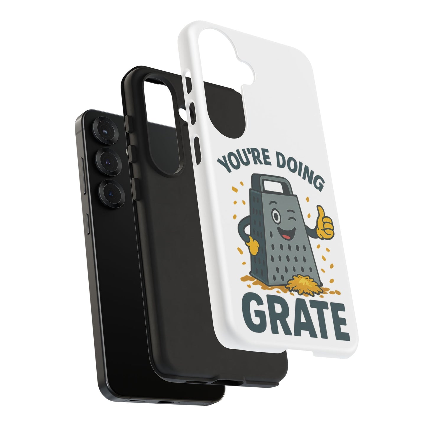 Samsung Tough Case - 'You're Doing Grate' Cheese Grater Design Phone Case for Chefs Foodie Accessory