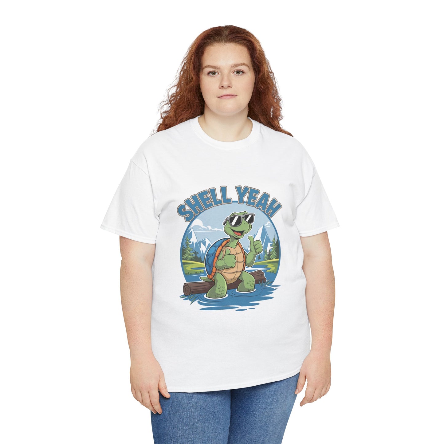 SHELL YEAH Turtle T-Shirt | Funny Cute Turtle Nature Graphic Tee | Handmade Animal Lover Gift | Eco Outdoor Adventure Shirt