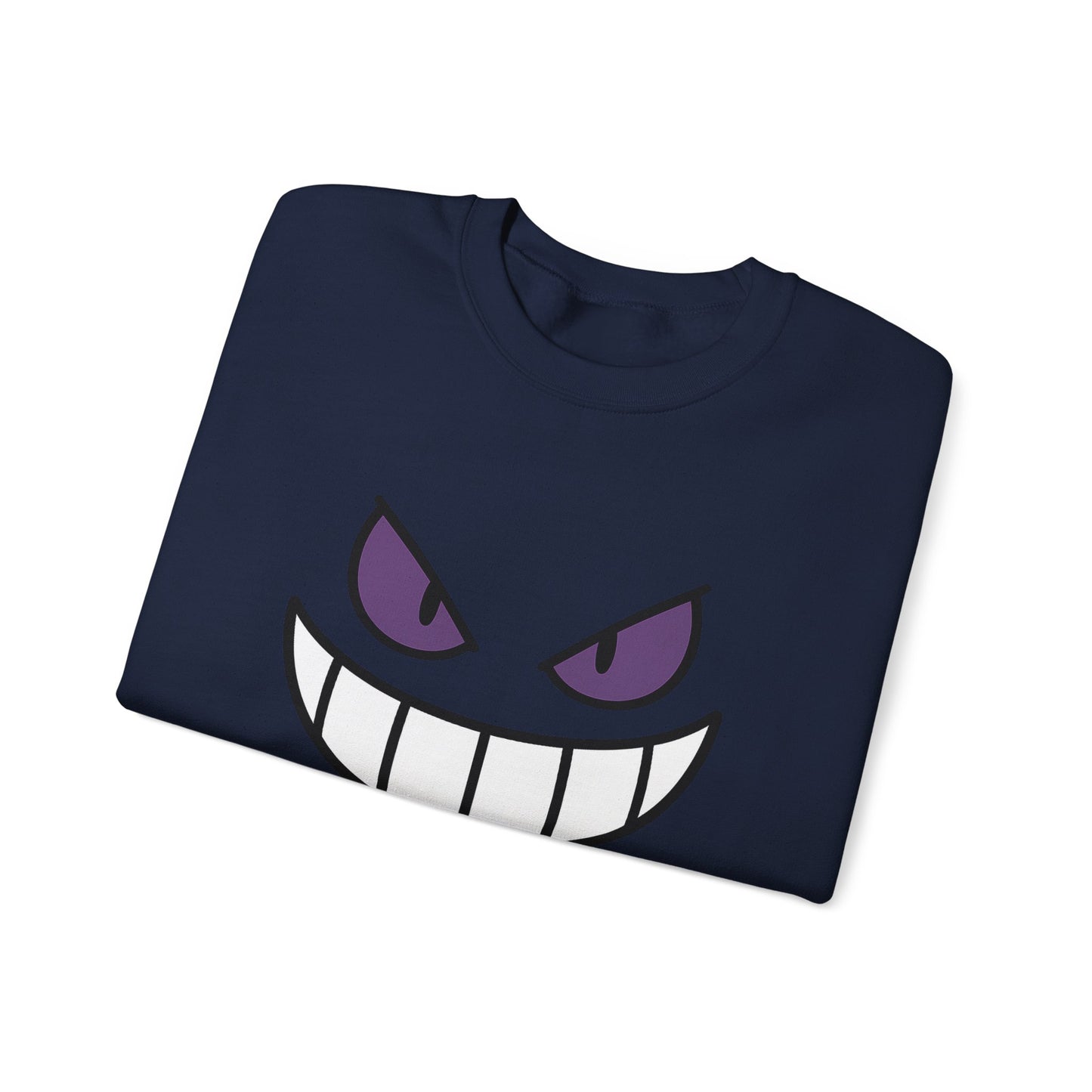 Sinister Grin Sweatshirt, Creepy Smile Crewneck, Dark Cartoon Face Sweatshirt, Halloween Gothic Sweatshirt, Spooky Grin Pullover