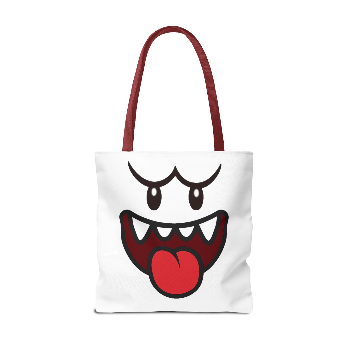 Funny Ghost Face Tote Bag, Spooky Halloween Shopping Bag, Creepy Cute Gamer Tote, Novelty Reusable Canvas Bag, Horror Themed Trick or Treat Bag