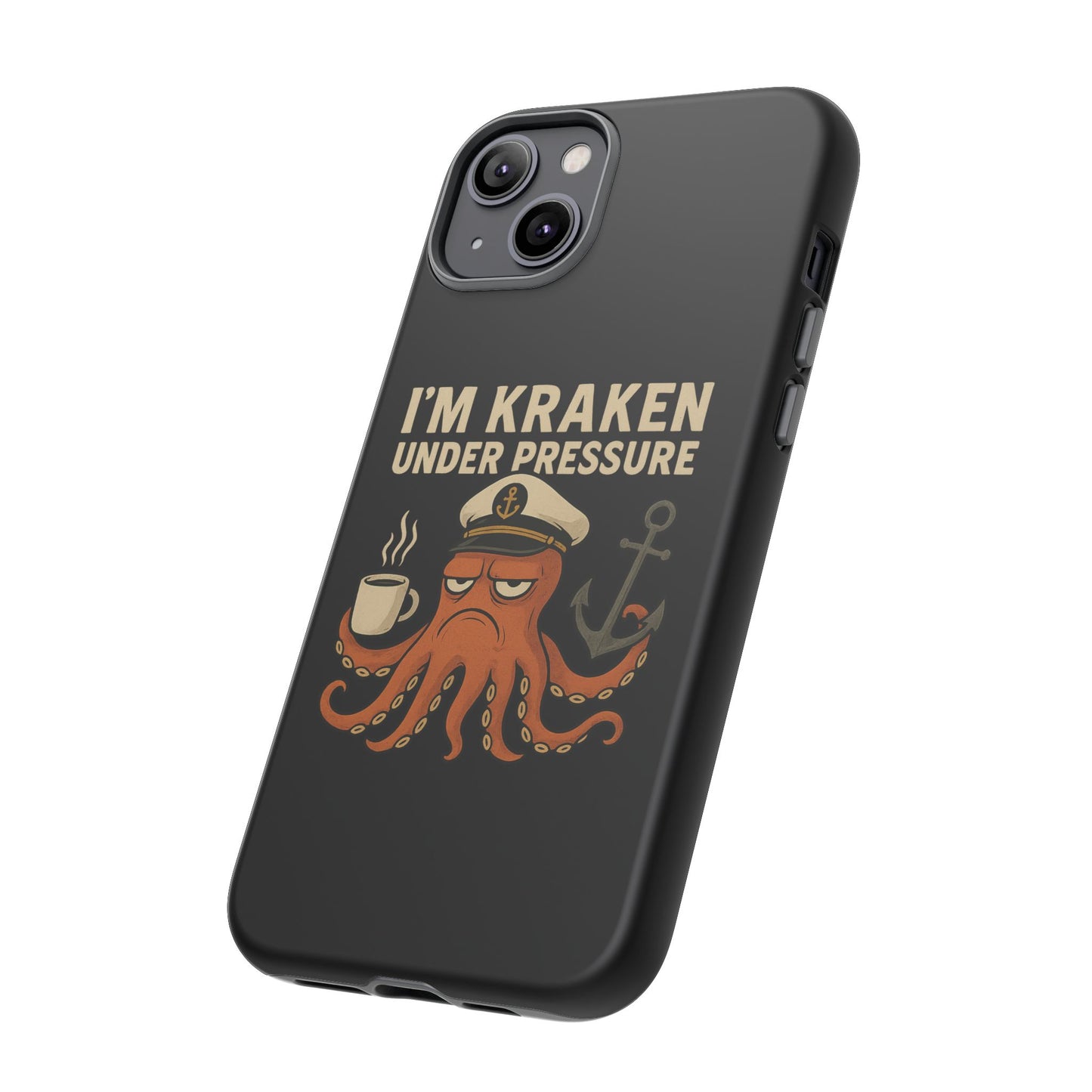 iPhone Case Stressed Octopus 'I'm Kraken Under Pressure' Nautical Phone Case Beach iPhone Case Ocean Themed Case