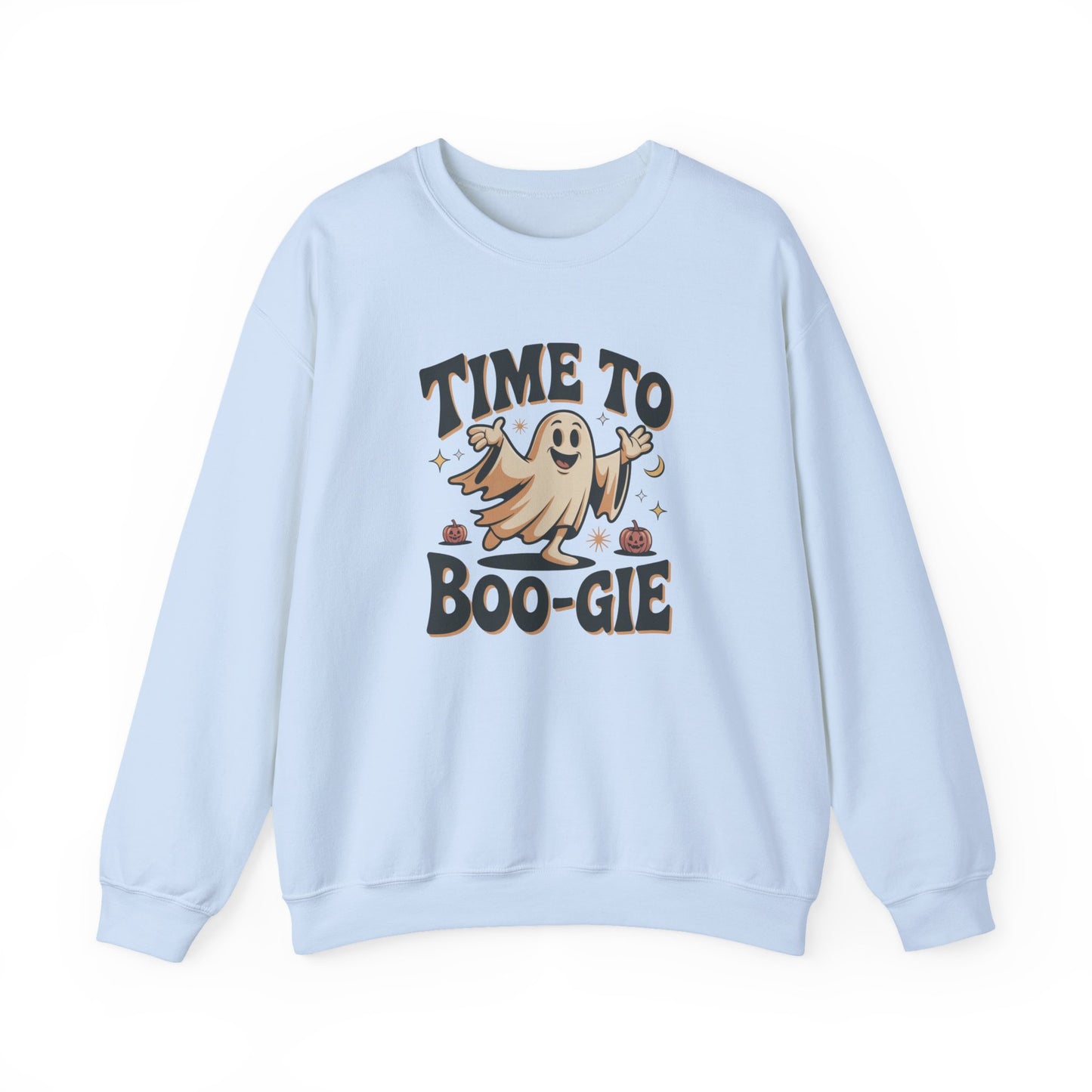 Time to Boo-gie Sweatshirt, Cute Ghost Halloween Crewneck, Spooky Sayings Graphic Pullover, Boo-gie Ghost Sweater, Fall Spooky Season Outfit