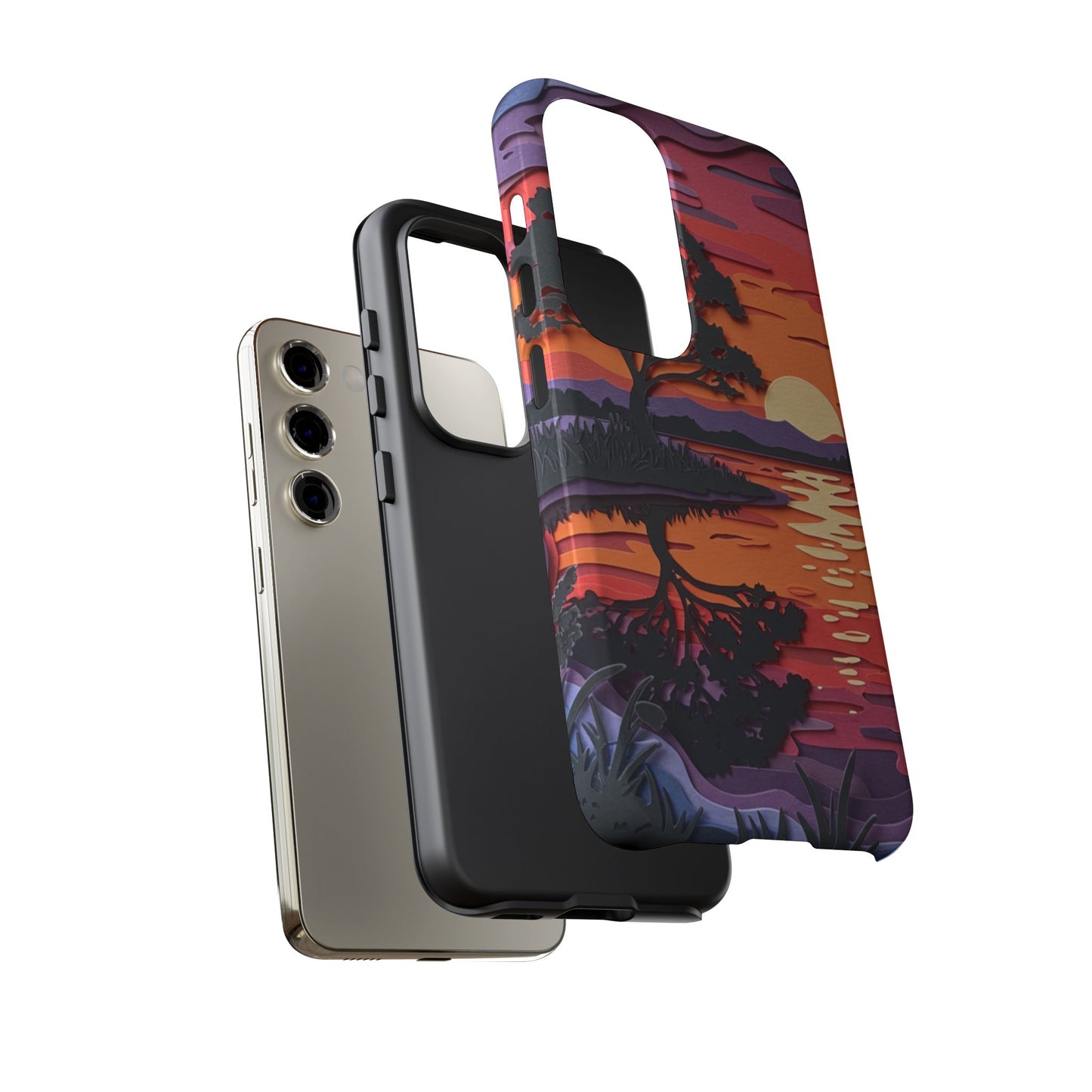 Samsung Galaxy Case - Colorful Paper Art Sunset