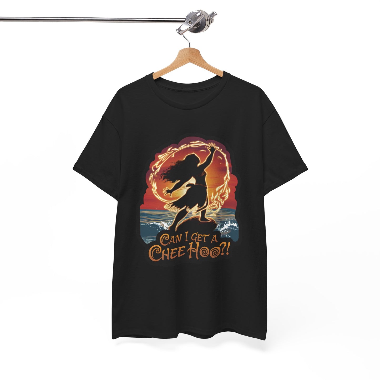 Can I Get a Chee Hoo Shirt – Hawaiian Island Vibes Tee – Hula Dancer Sunset Graphic T-Shirt – Polynesian Luau Party Unisex Top