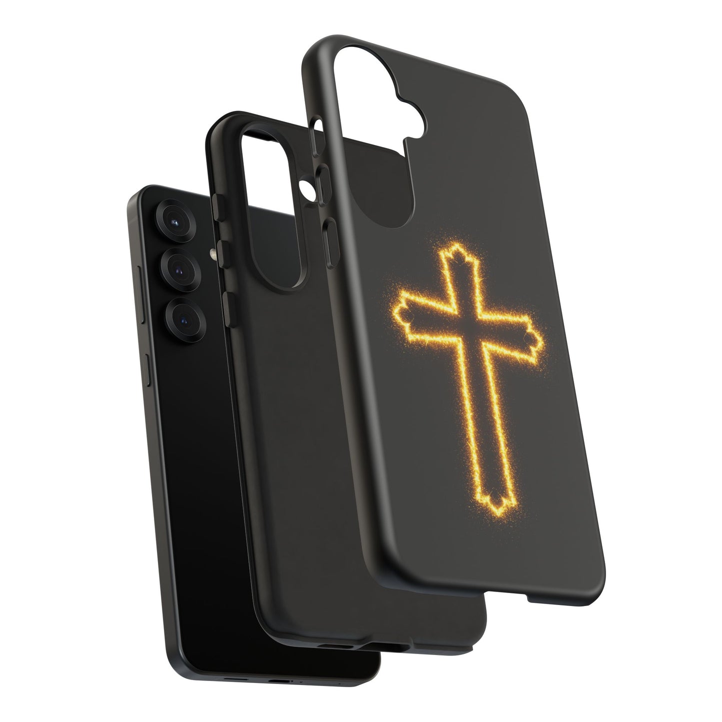 Glow-in-the-Dark Cross Samsung Phone Case - Tough Samsung Cases for Faithful Protection
