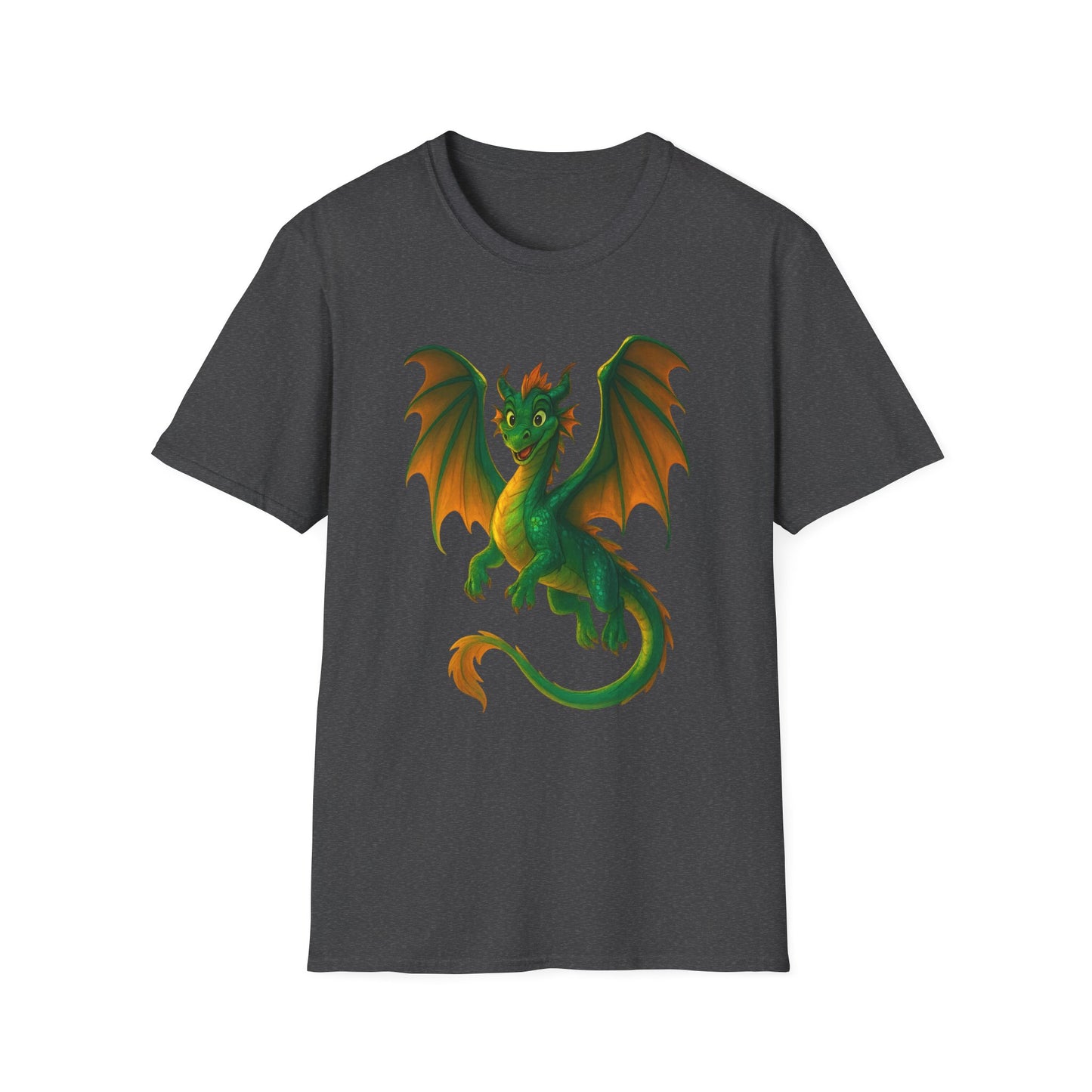 Green Dragon Fantasy T-Shirt | Unisex Mythical Creature Tee | DnD Gamer Gift | Cool Dragon Shirt | Magic RPG Nerdy Graphic Tee