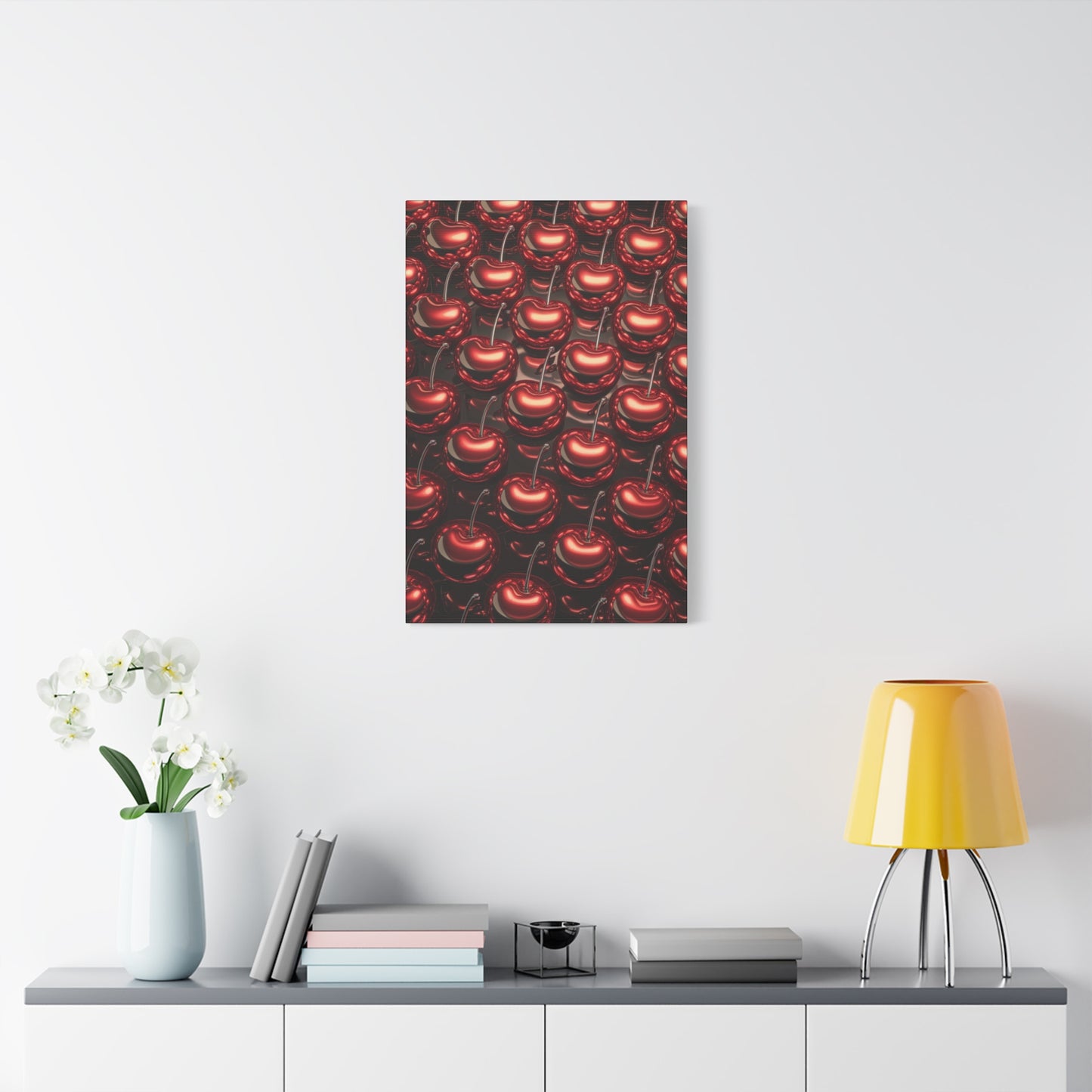 Canvas Wall Art - Colorful Shiny Cherries