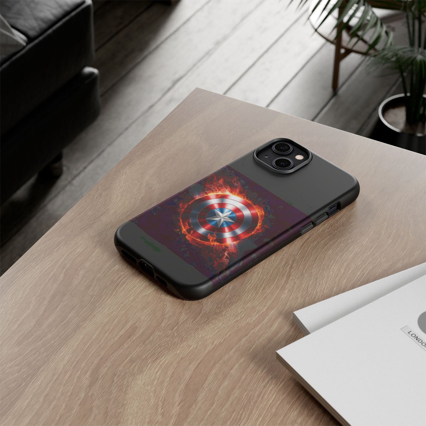 iPhone Case - Captain America Shield in Flames