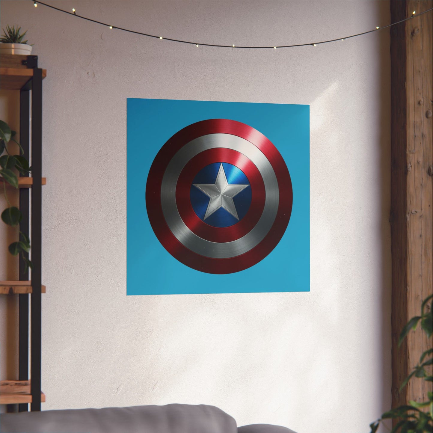 Superhero Shield Matte Vertical Poster - Marvel-Inspired Wall Art for Fans
