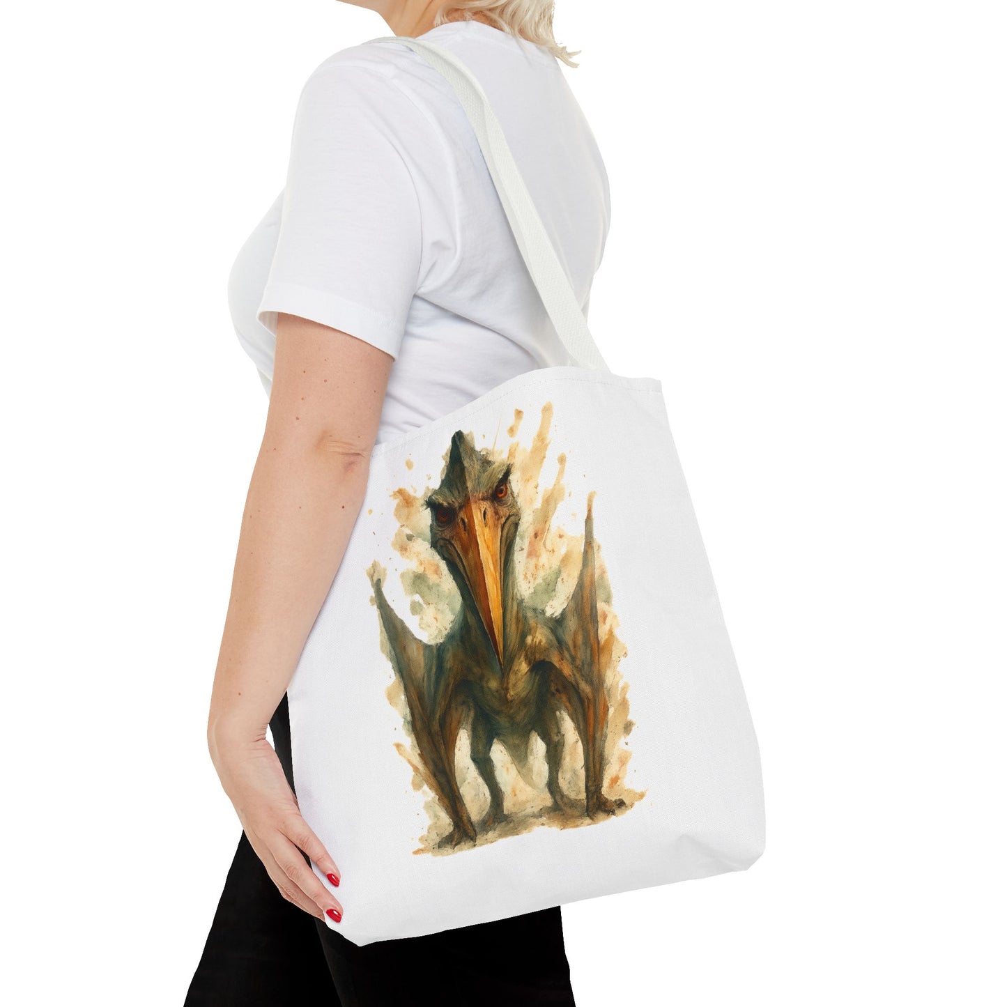 Quetzalcoatlus Tote Bag | Dinosaur Art Canvas Shopper | Prehistoric Pterosaur Gift for Dino Lovers | Eco-friendly Reusable Bag Jurassic Tote