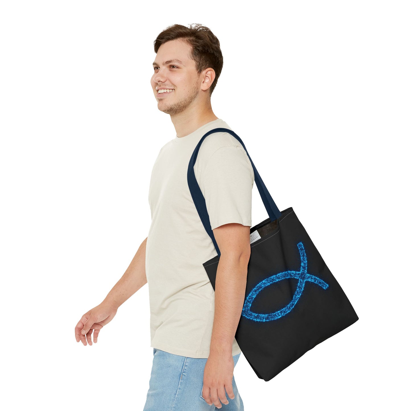 Sparkling Fish Symbol Tote Bag - Inspirational Vibes
