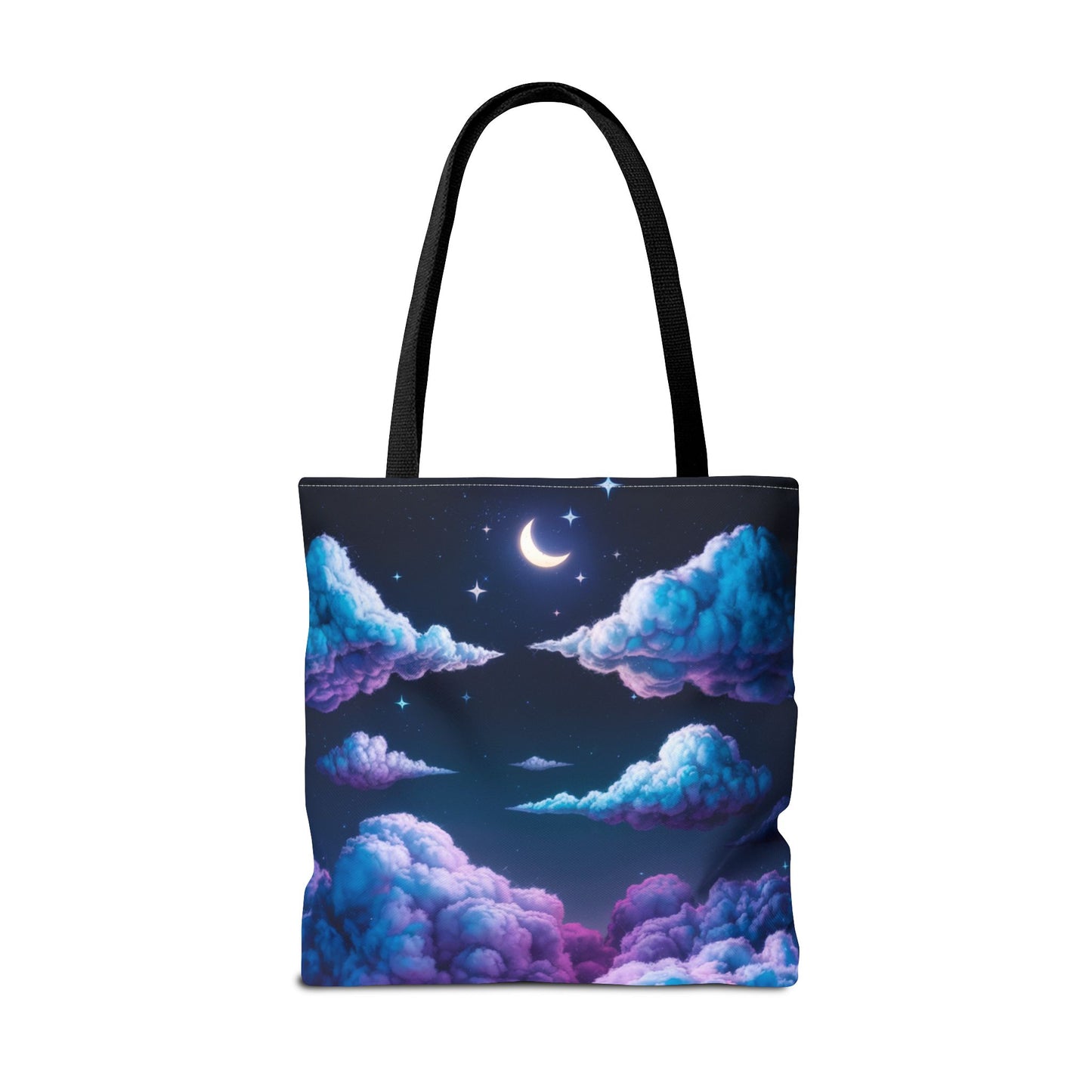 Dreamy Moon & Clouds Tote Bag • Celestial Night Sky Tote • Boho Moon Cloud Tote • Eco-Friendly Cosmic Art Tote • Gift for Stargazers