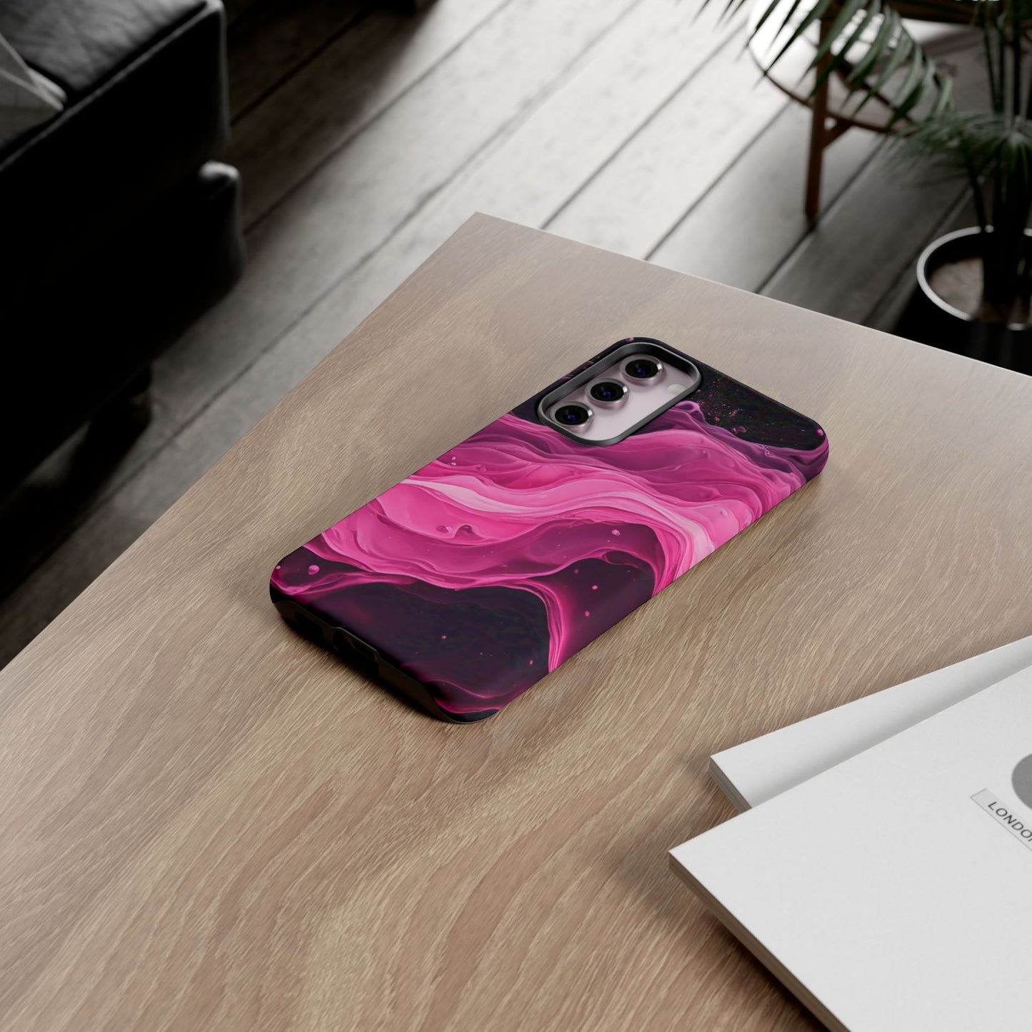 Samsung Galaxy Pink Paint Splash phone cover