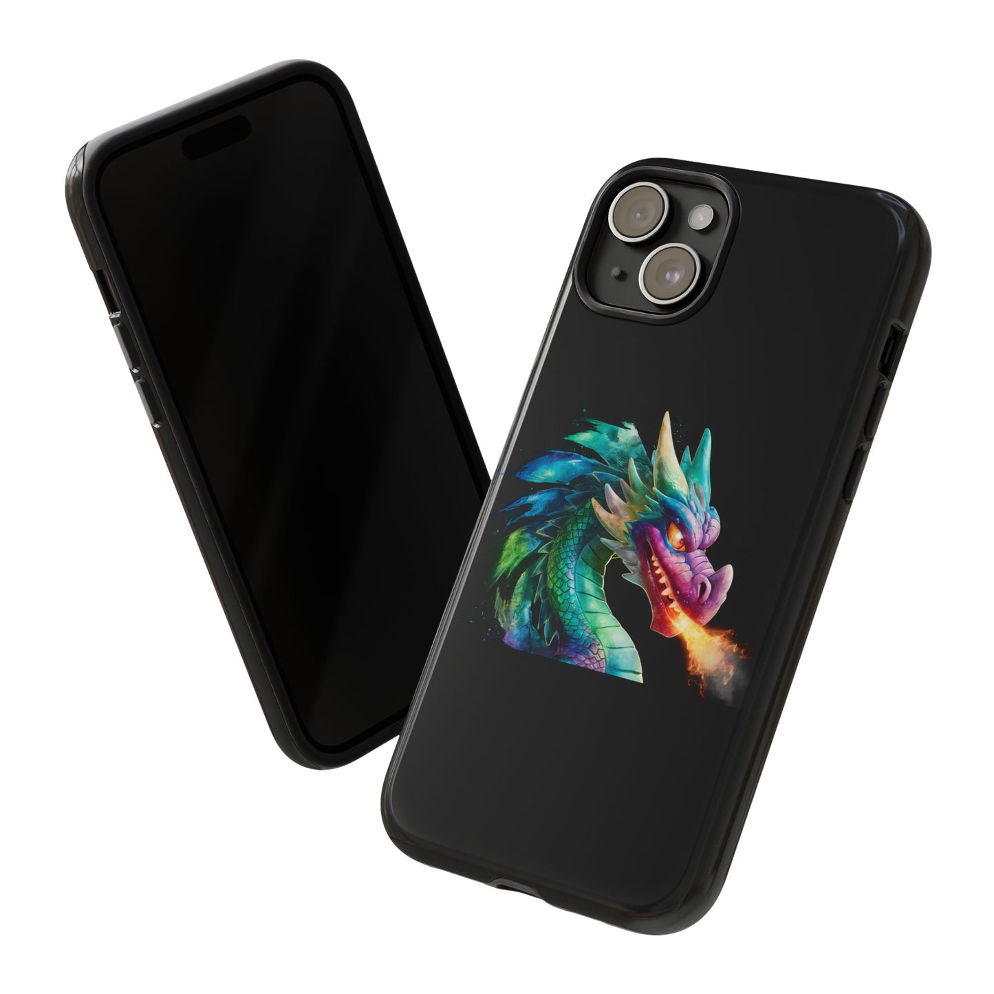 Dragon iPhone Case - Fantasy Fire-Breathing Art Protective Cover - Bookish Dark Academia Aesthetic Gift for Teens and Adults