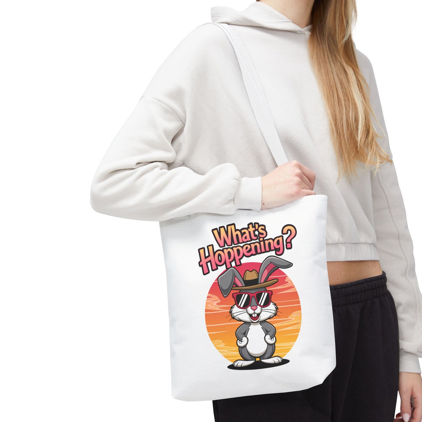 Bunny Tote Bag - 'What's Hoppening'